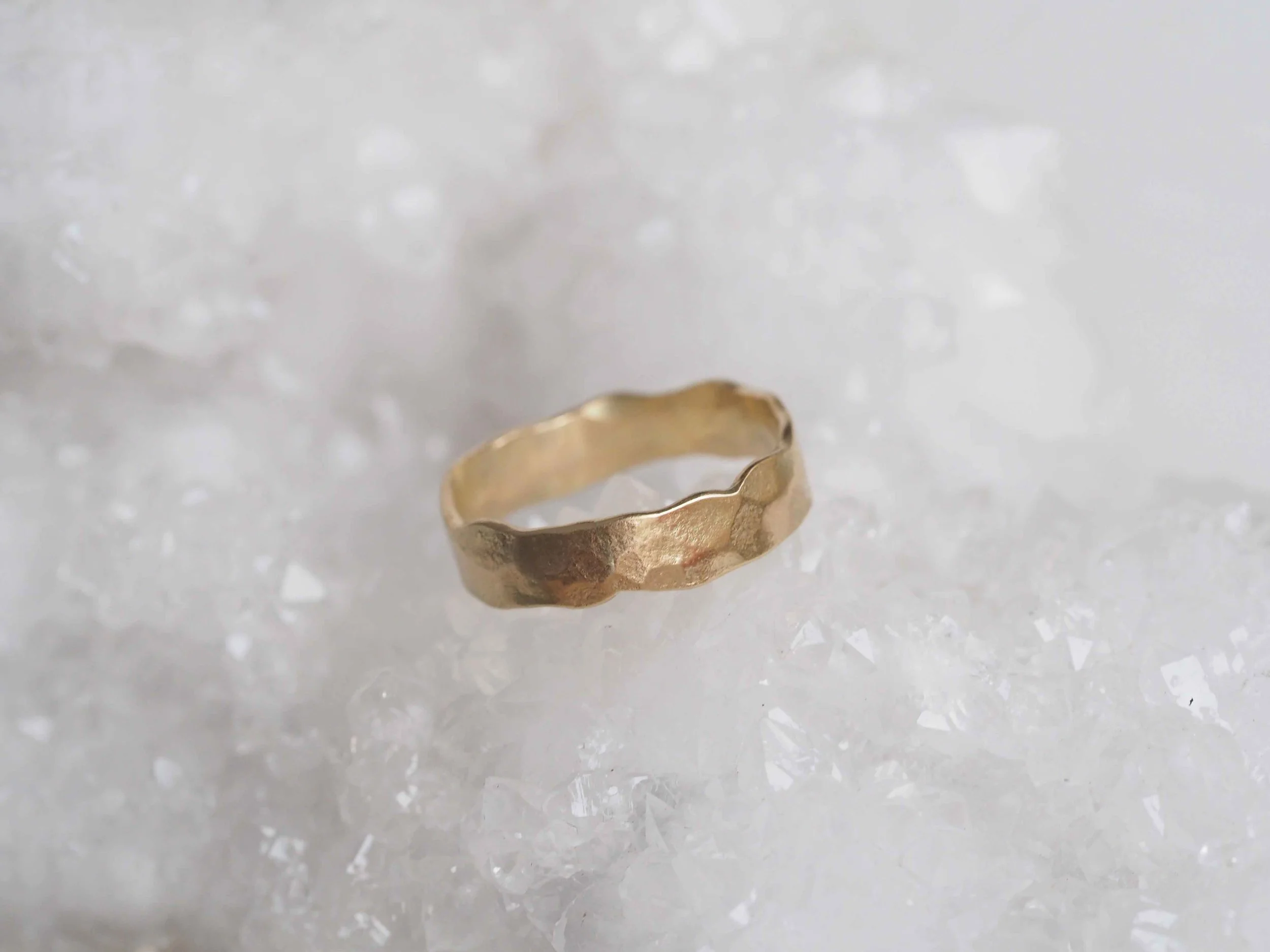 Narrow Gold Ripple Ring