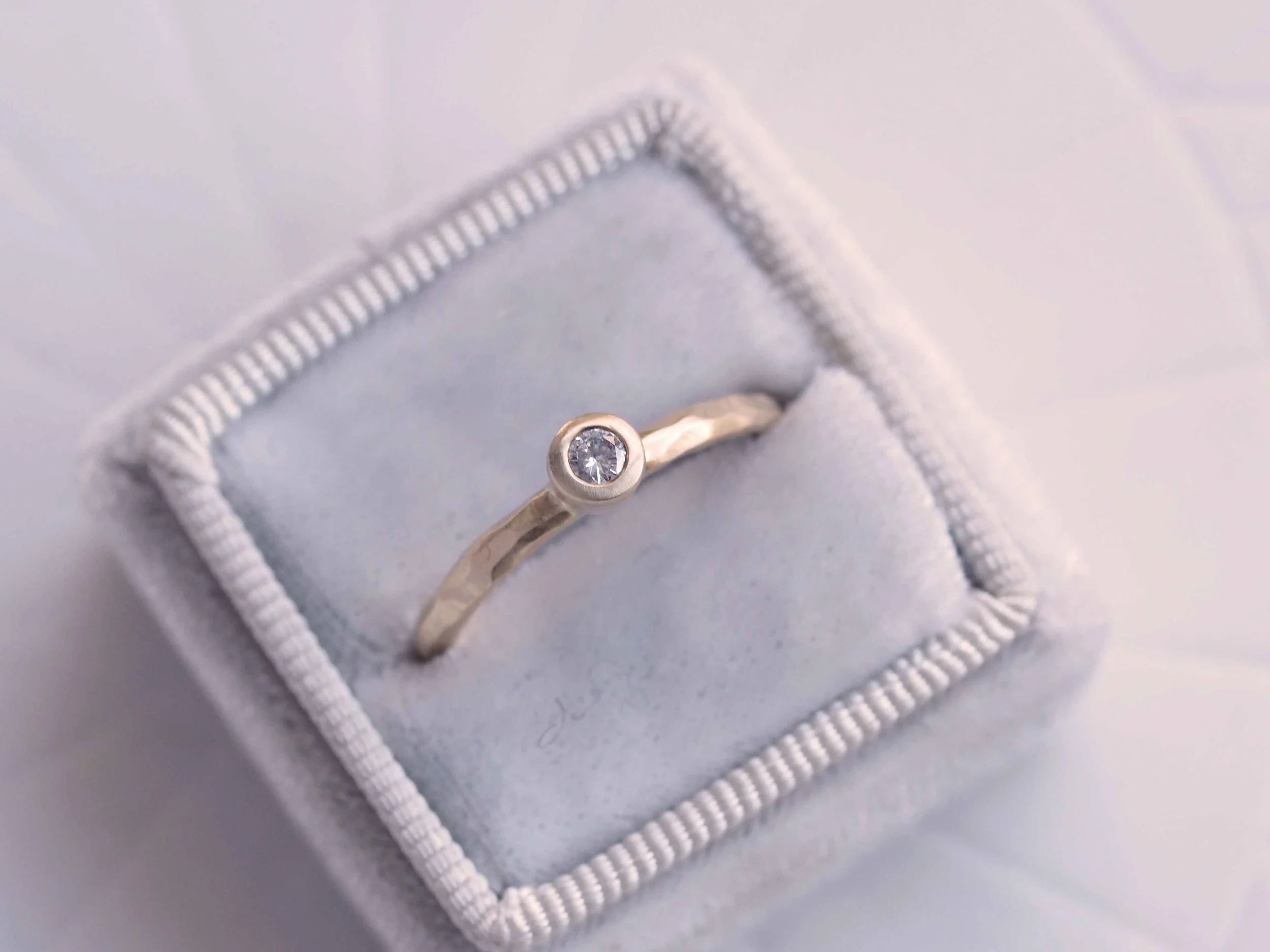 READY TO SHIP // 9ct Yellow Gold + 3mm Diamond Engagement Ring