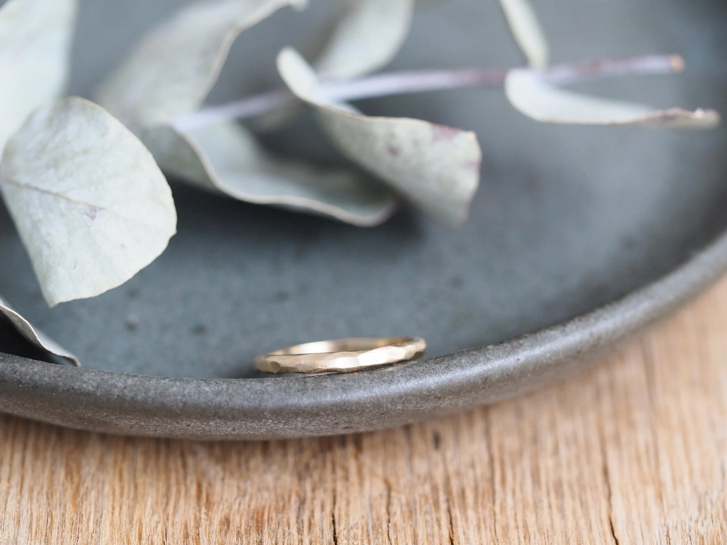 Faceted Gold Tace Ring