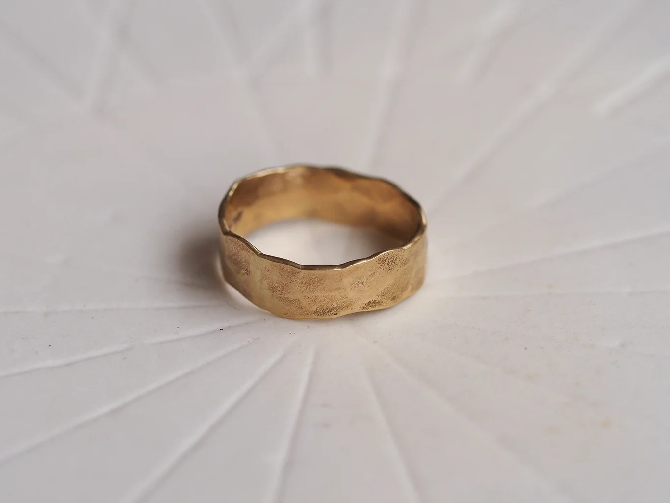 Solid 9ct Gold Ripple Ring