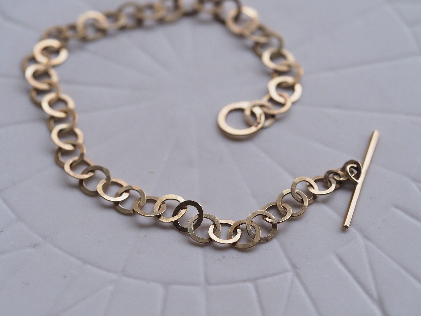 Solid 9ct Gold Handmade Link Bracelet
