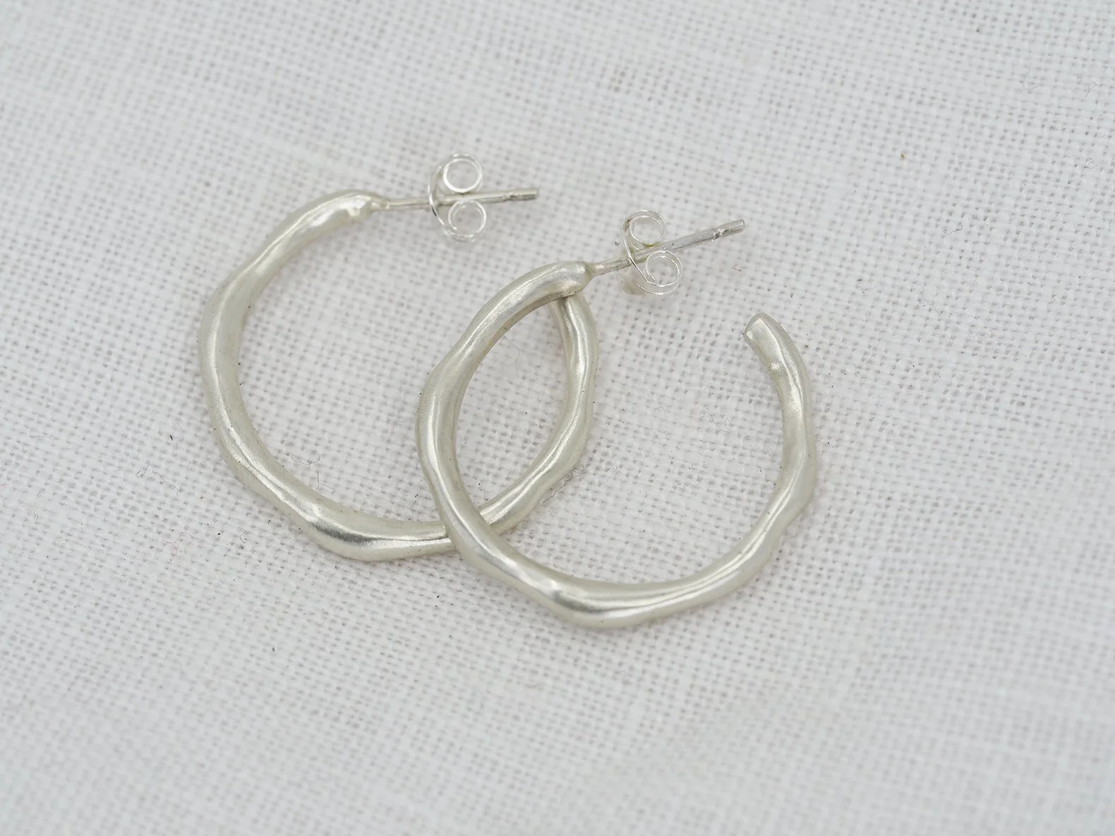 READY TO SHIP // Sterling Silver Drift Hoops