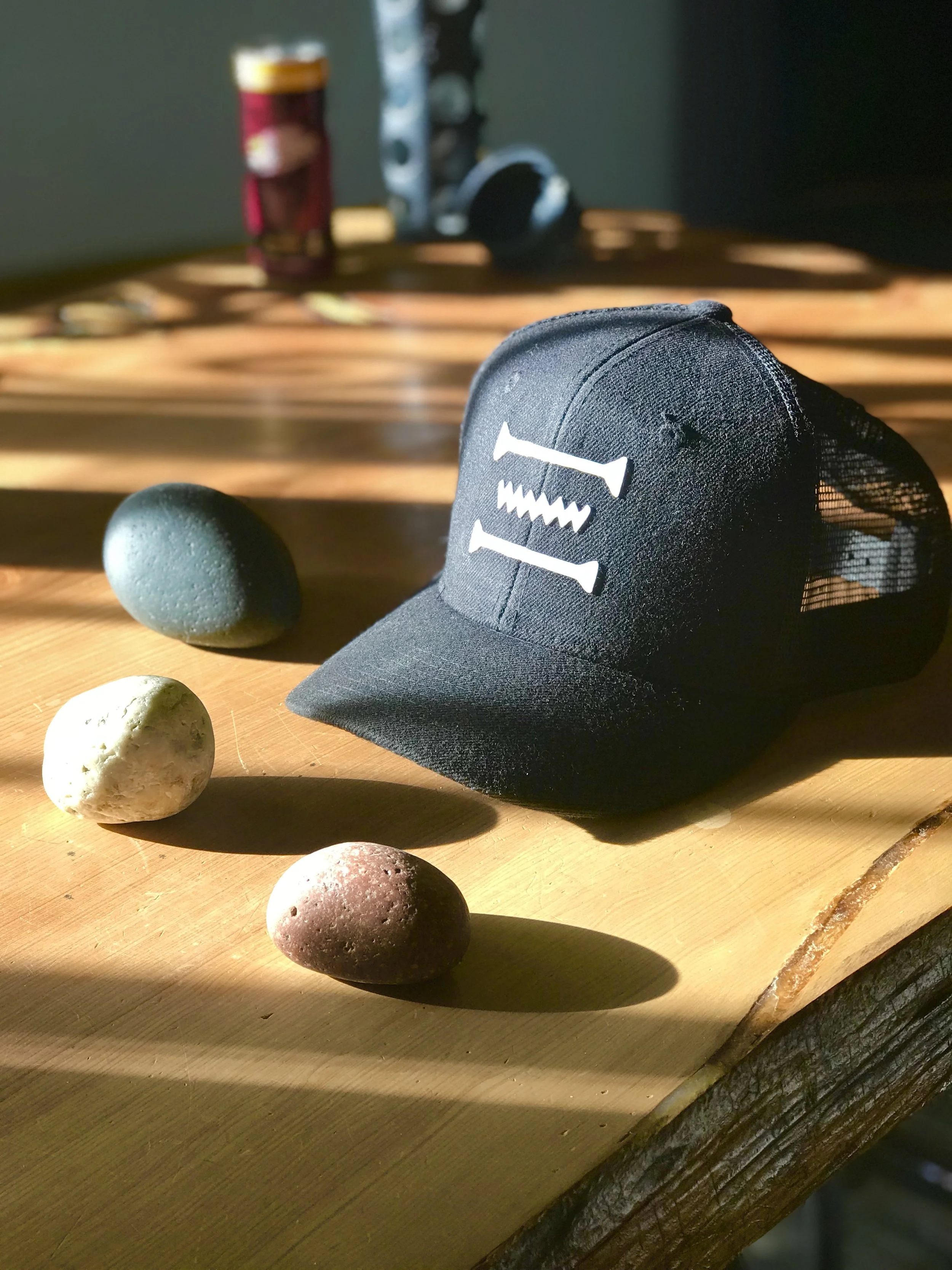 Classic Ancient Beer Logo - Black Trucker Hat