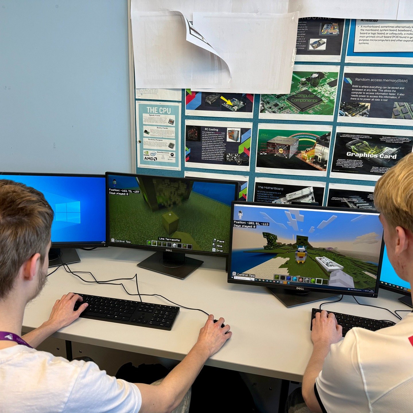 As part of our Comic Con week, we hosted the Minecraft Big Build today in one of our computer suites.
Running all day, our students were given the opportunity to log onto Minecraft.edu and full creative freedom to create whatever their imaginations