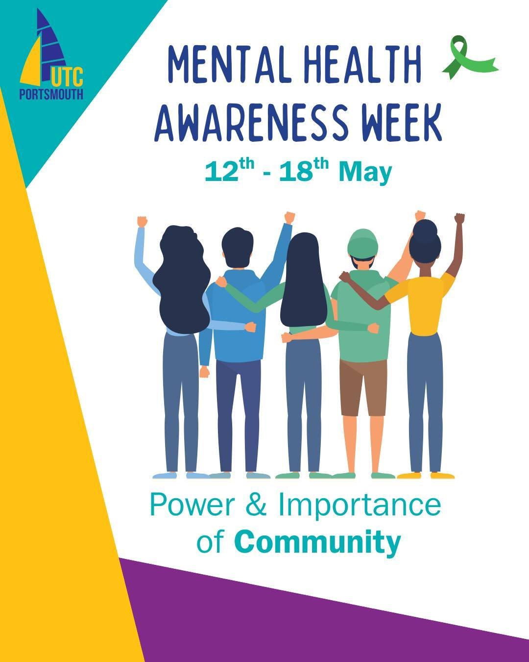 This week marks Mental Health Awareness Week.
Looking after our mental wellbeing is always important, especially as many students begin their exam period. And at UTC Portsmouth, we have a dedicated wellbeing team available to support students throu