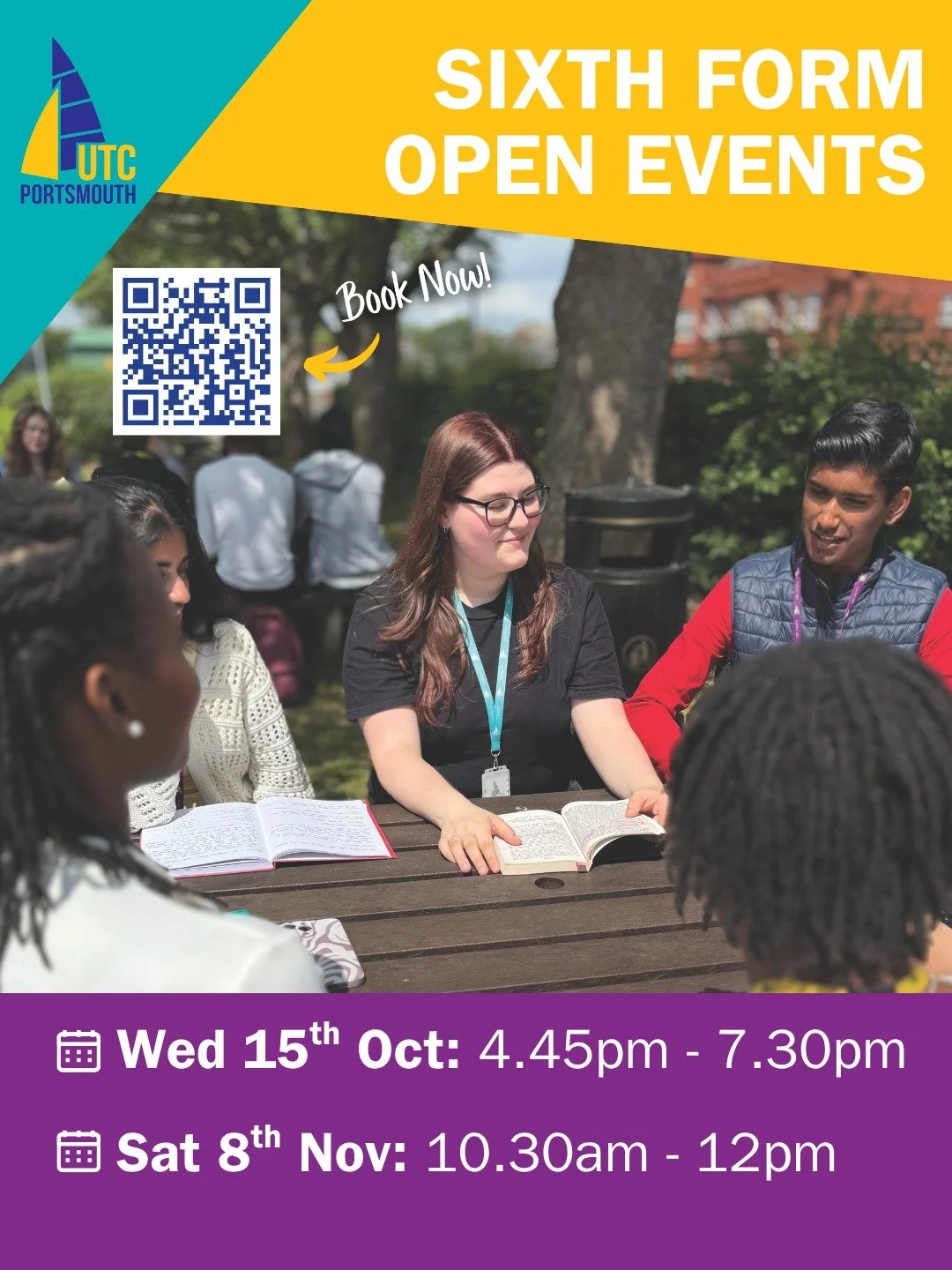 Think STEM. Think UTC Portsmouth.

Discover what makes the UTC Portsmouth Sixth Form unique at one of our upcoming Open Events.

With specialist pathways in Engineering, Digital and Science, and direct links to leading Employer Partners, our Sixth Fo