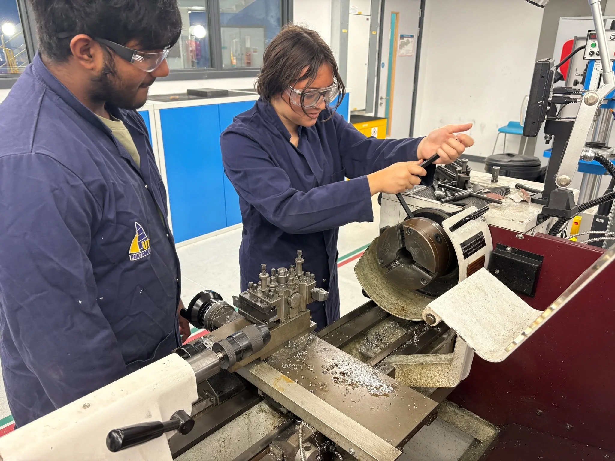 T Level students spent time last week developing their practical engineering skills by carrying out maintenance on the college&rsquo;s lathes.

They learnt how to safely remove the chuck and inspect it for signs of wear or damage - an essential part 