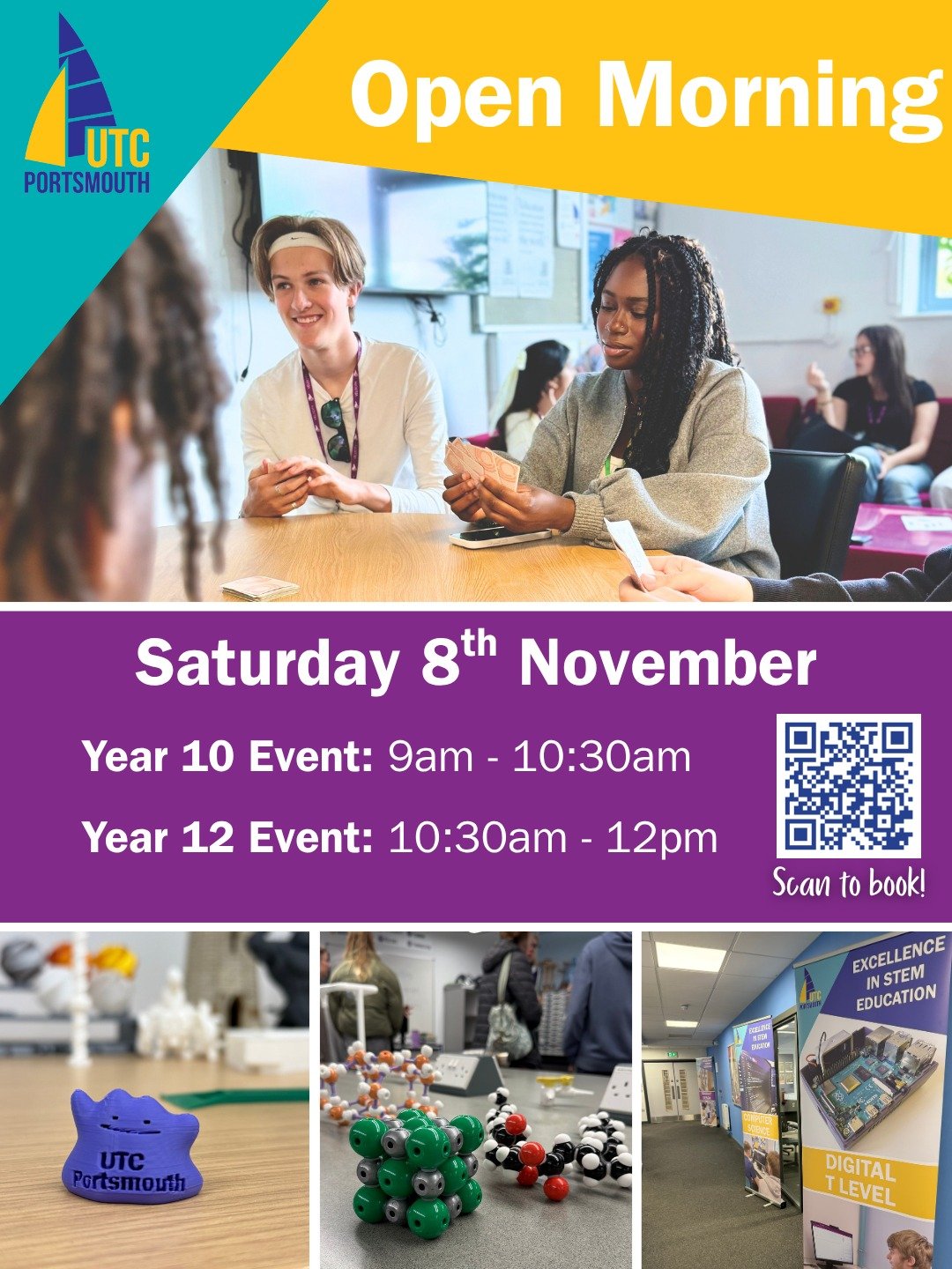 Reminder - our final open morning is this Saturday, 8th November!

We&rsquo;re hosting two sessions:
🔹 Year 10 Open Morning &ndash; 9:00am to 10:30am
🔹 Year 12 Open Morning &ndash; 10:30am to 12:00pm

Each session will feature two talks delivered b