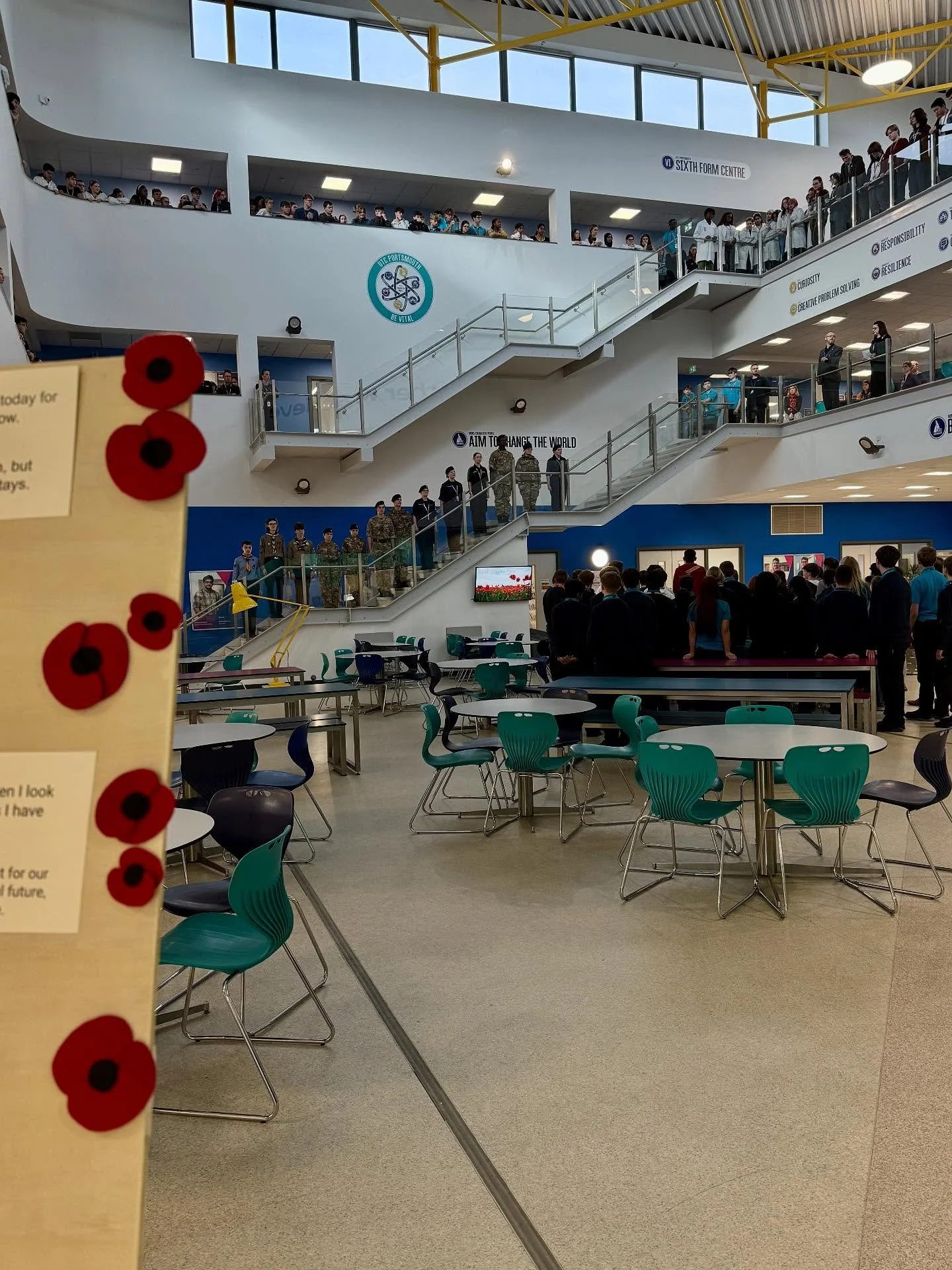 This morning, the whole of UTC Portsmouth college came together to observe the two-minute silence for Remembrance Day.

It was a moment of unity and reflection, as staff and students paused to remember those who have served and sacrificed. Seeing the