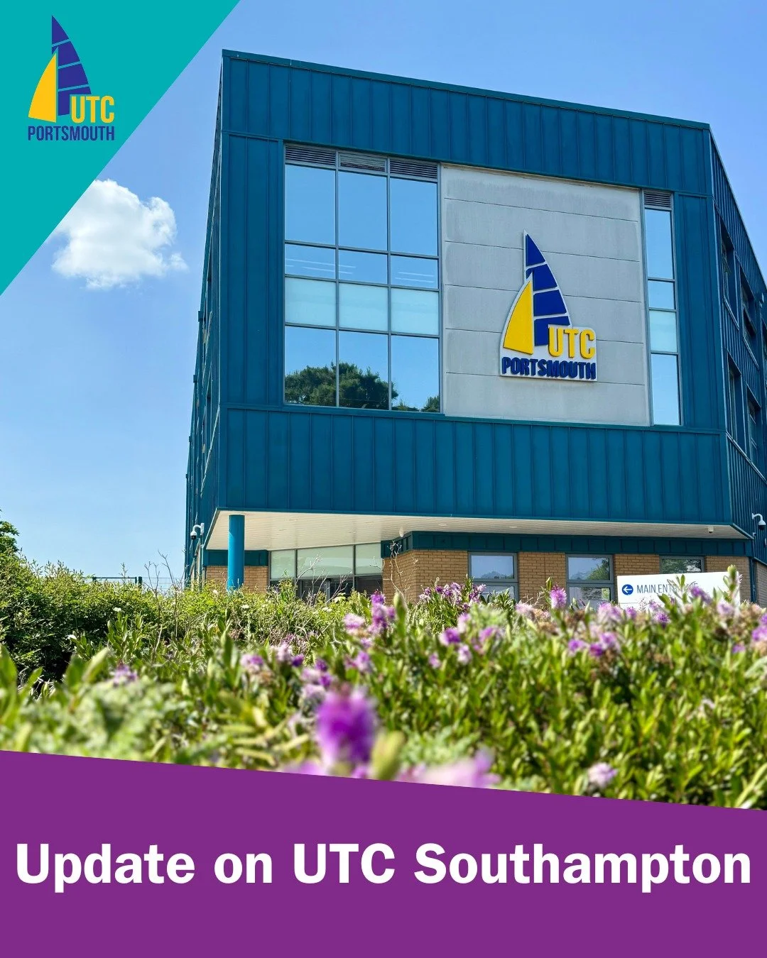 UTC Portsmouth is deeply disappointed by the government&rsquo;s decision to move UTC Southampton into the &ldquo;minded to cancel&rdquo; phase. The project had strong support from employers, universities, and the local community, and would have expan