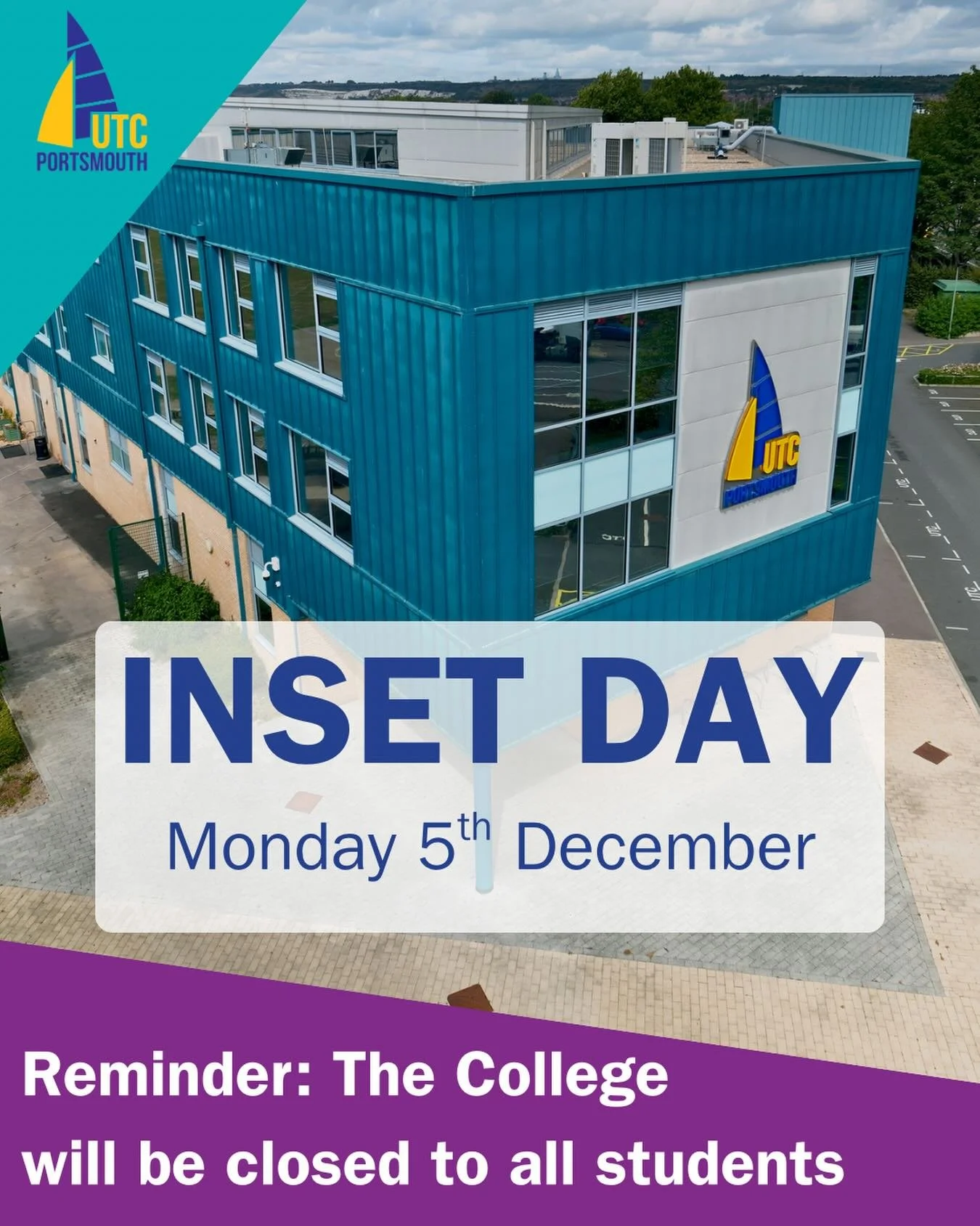 Reminder: Today (Monday 5 January) is an INSET day, so the college is closed to all students.

We reopen as usual tomorrow, Tuesday 6 January, and look forward to welcoming students back into college.

#INSET #CollegeClosed