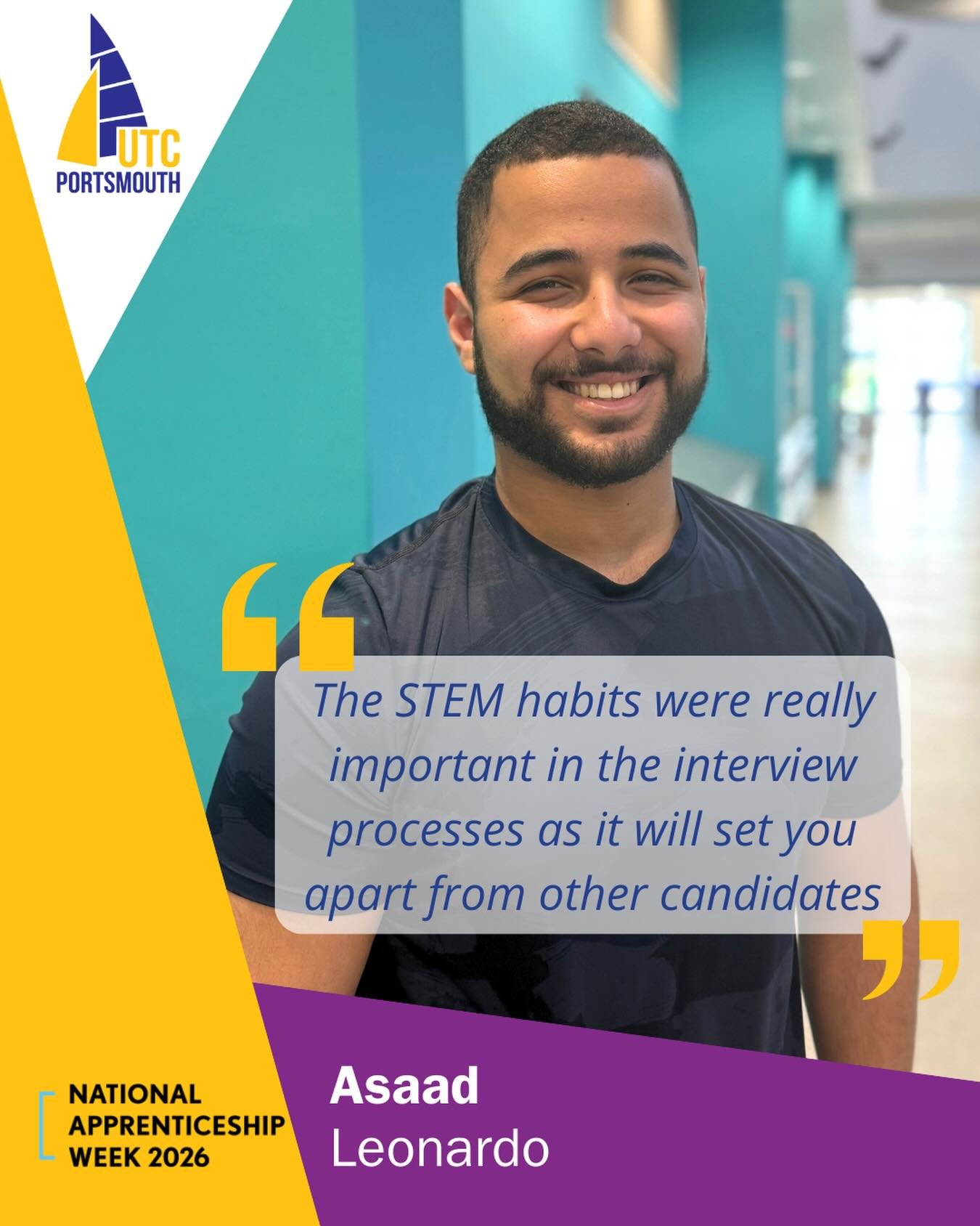 UTC Portsmouth teaches more than just academic qualifications. Our STEM habits are at the centre of what we do in our curriculum, enrichment and training, and it&rsquo;s often what makes our students stand out when applying for apprenticeships.

Assa