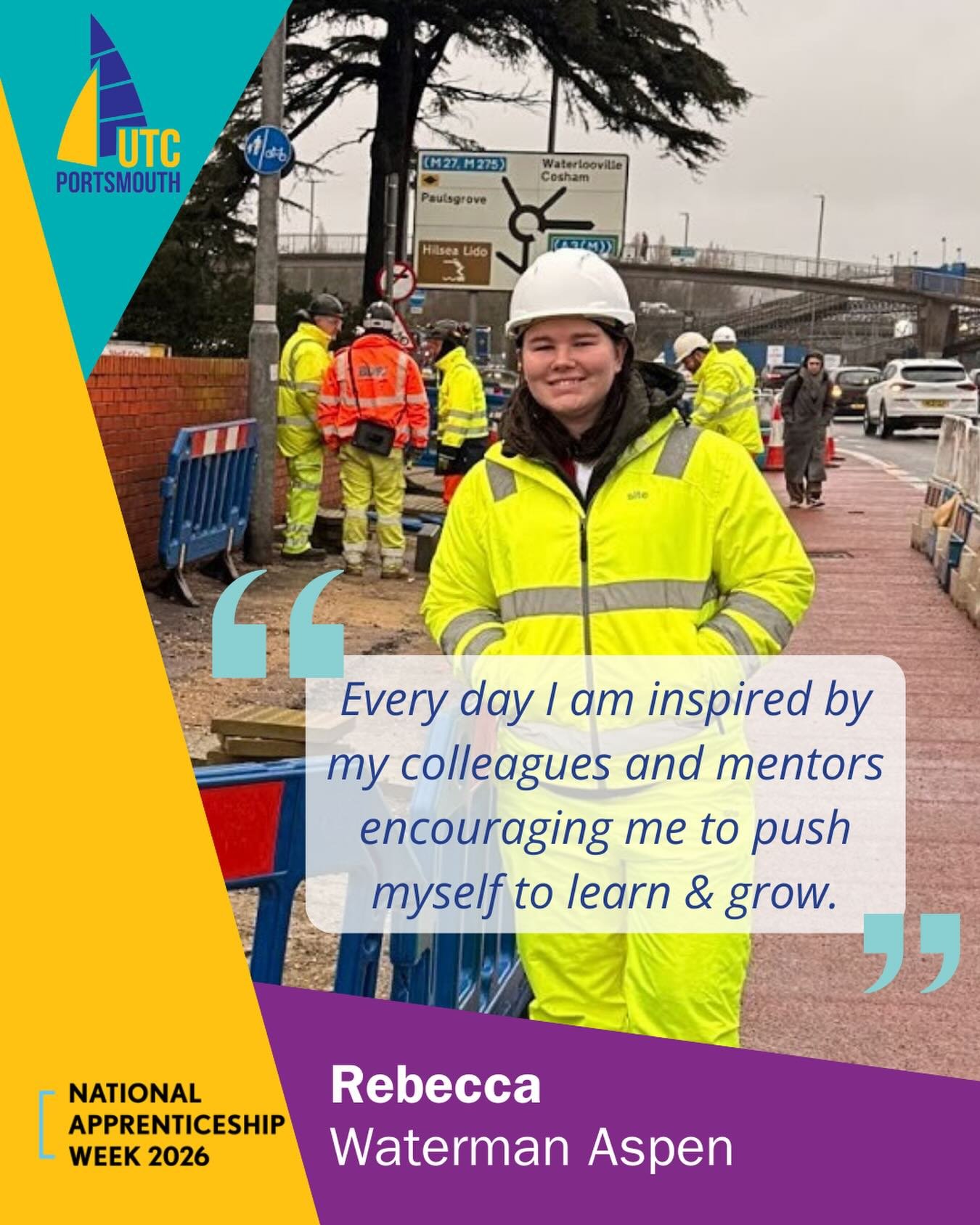 Apprenticeships offer learning not only through studies, but through working from experienced colleagues in the field.

Rebecca secured her Degree Apprenticeship as a result of UTC Portsmouth&rsquo;s Project Pipeline, gaining the skills she needed to