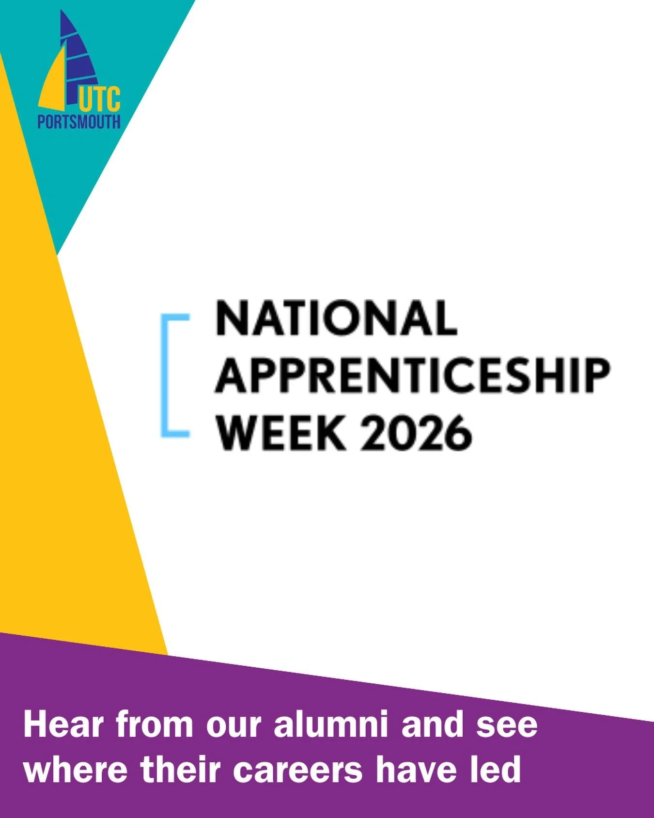 This week is National Apprenticeship Week!

We&rsquo;ll be sharing stories from UTC Portsmouth alumni who have taken the next step into apprenticeships and begun building their careers beyond college.

Alongside this, students will be involved in a r