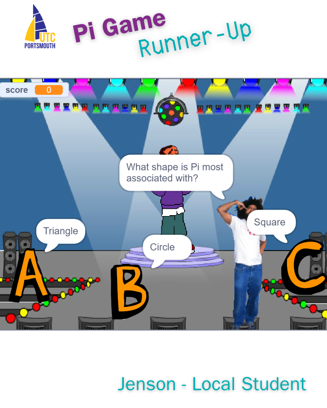 Pi scratch quiz with interactive questions.