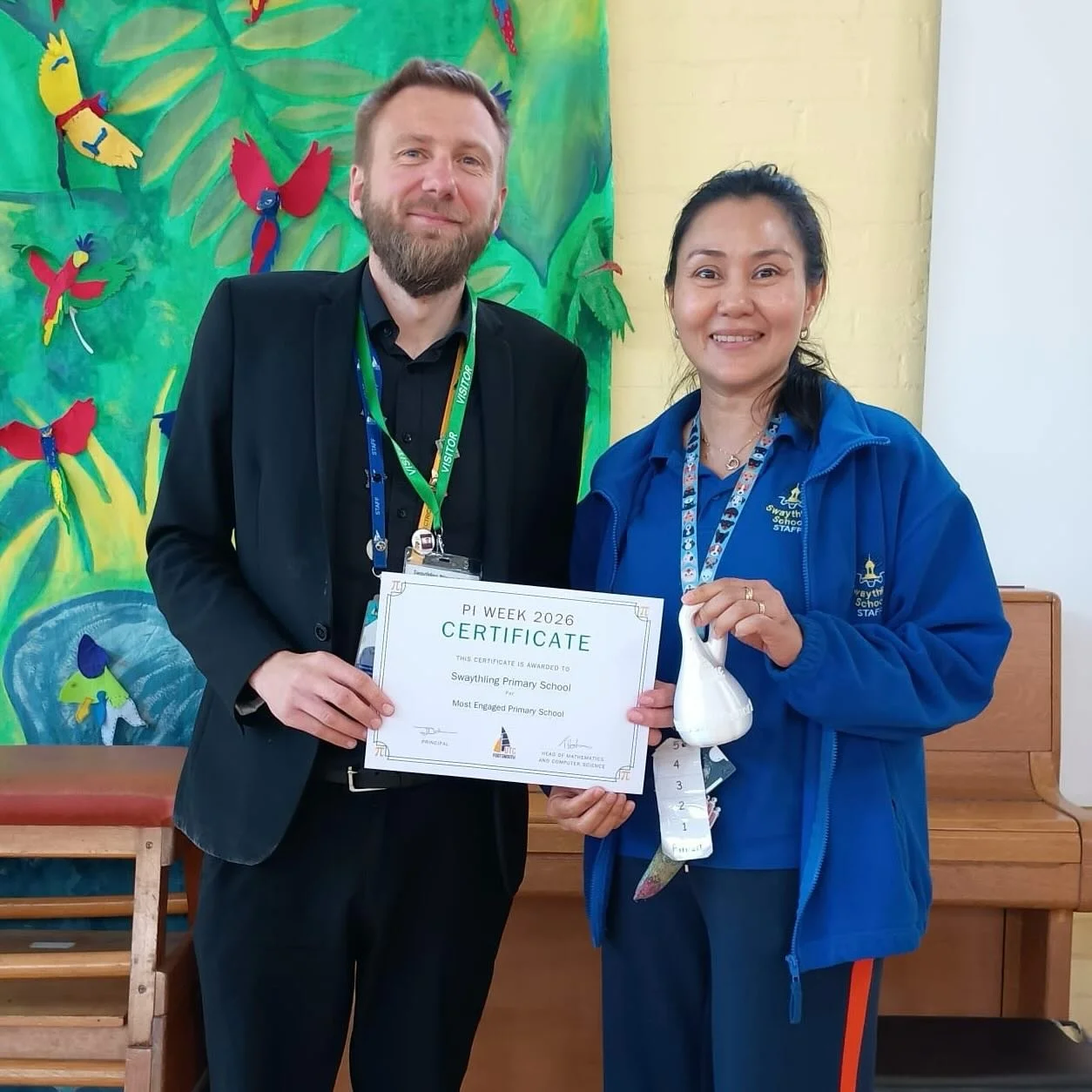 We had an incredible response to our Pi Week competitions a few months ago, and we&rsquo;re proud to have presented a special award to Swaythling Primary School for their entries.

Awarded &ldquo;most engaged primary school&rdquo; we were so impresse