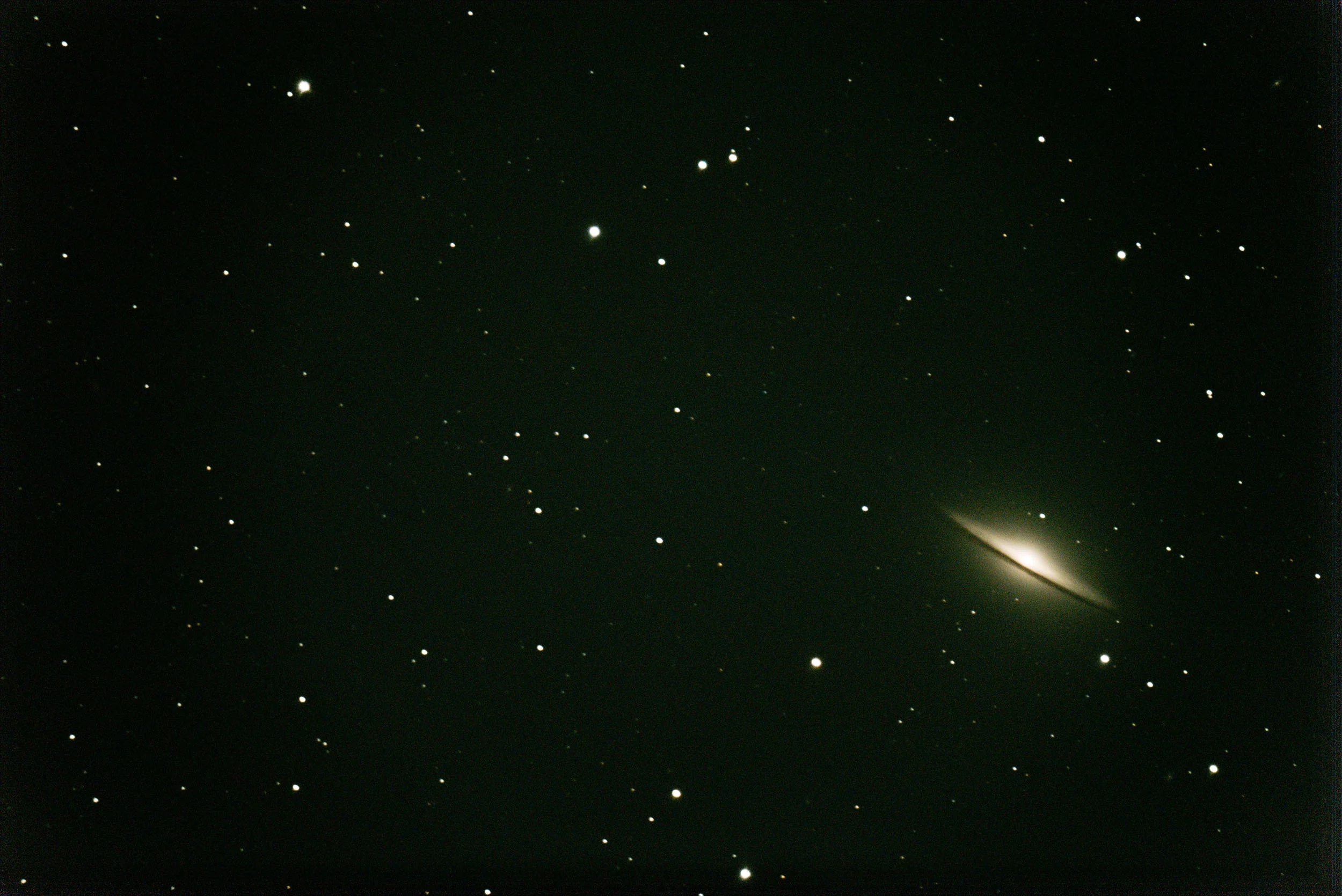 A few quick 42 second exposures on the Canon 6D easily captures M104 — The Sombrero Galaxy