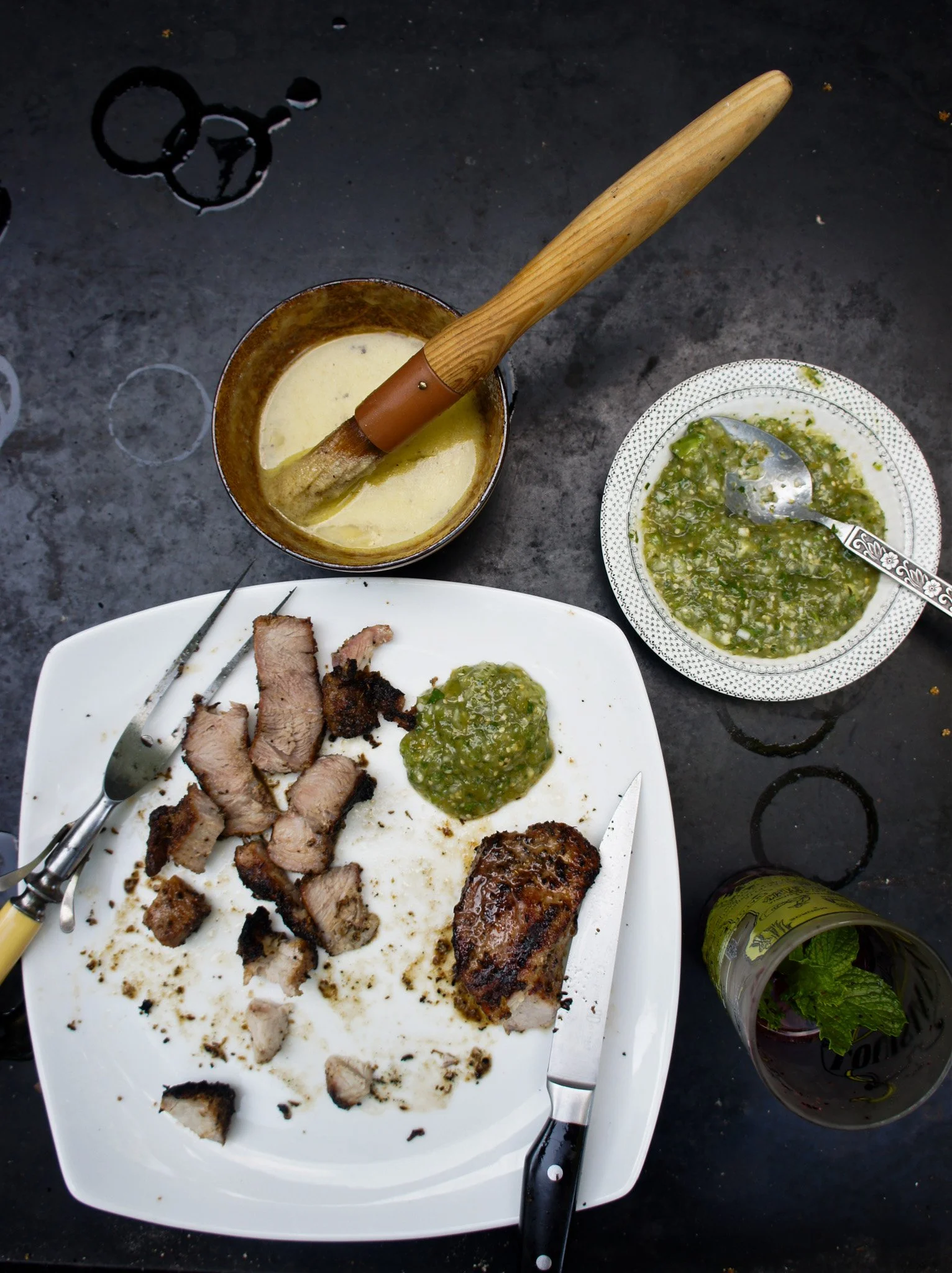 Grilled Pork with Salsa Verde, 2016