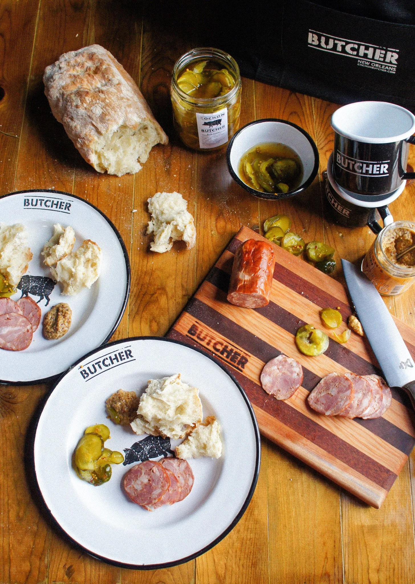 Cochon Butcher product spread, 2017