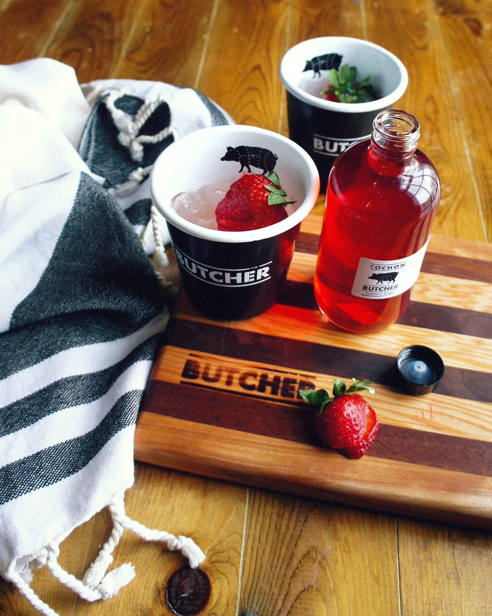 Strawberry Shrub Cocktail Set, 2015