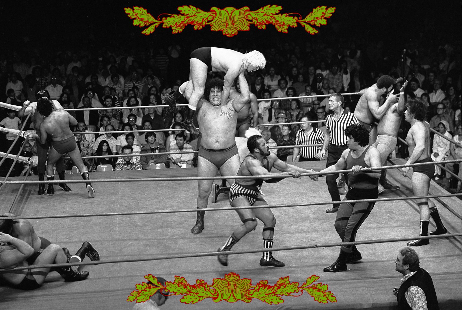 ndré the Giant used as More Salt, More Acid’s take on “Lords-a-Leaping,” bringing vintage wrestling imagery and absurd holiday humor into Cochon Butcher’s 2015 zine.