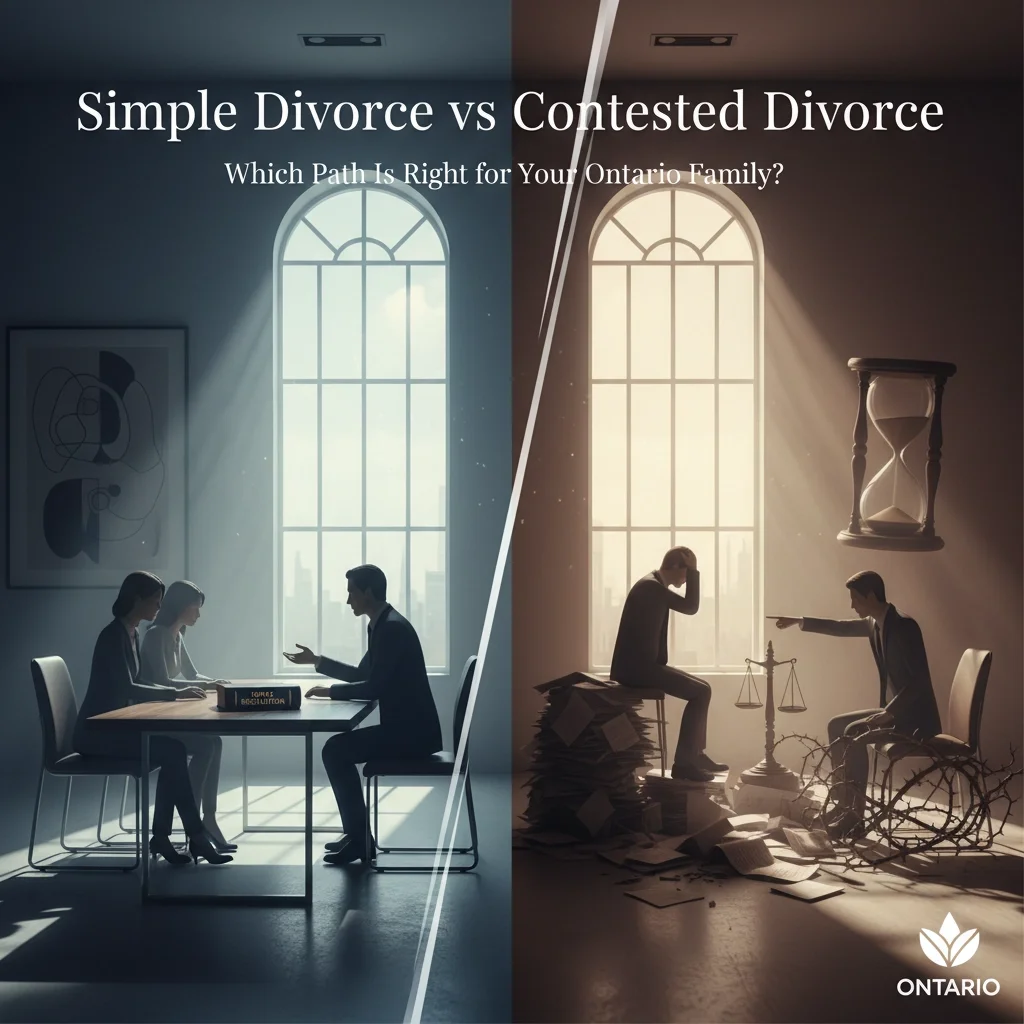 Simple Divorce vs Contested Divorce: Which Path Is Right for Your Ontario Family?