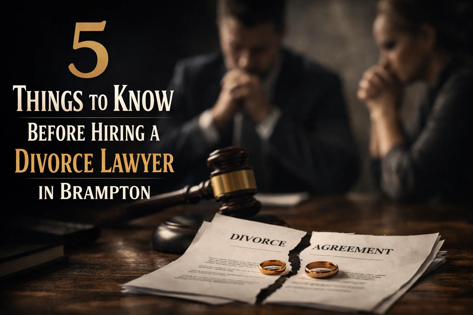 5 Things to Know Before Hiring a Divorce Lawyer in Brampton