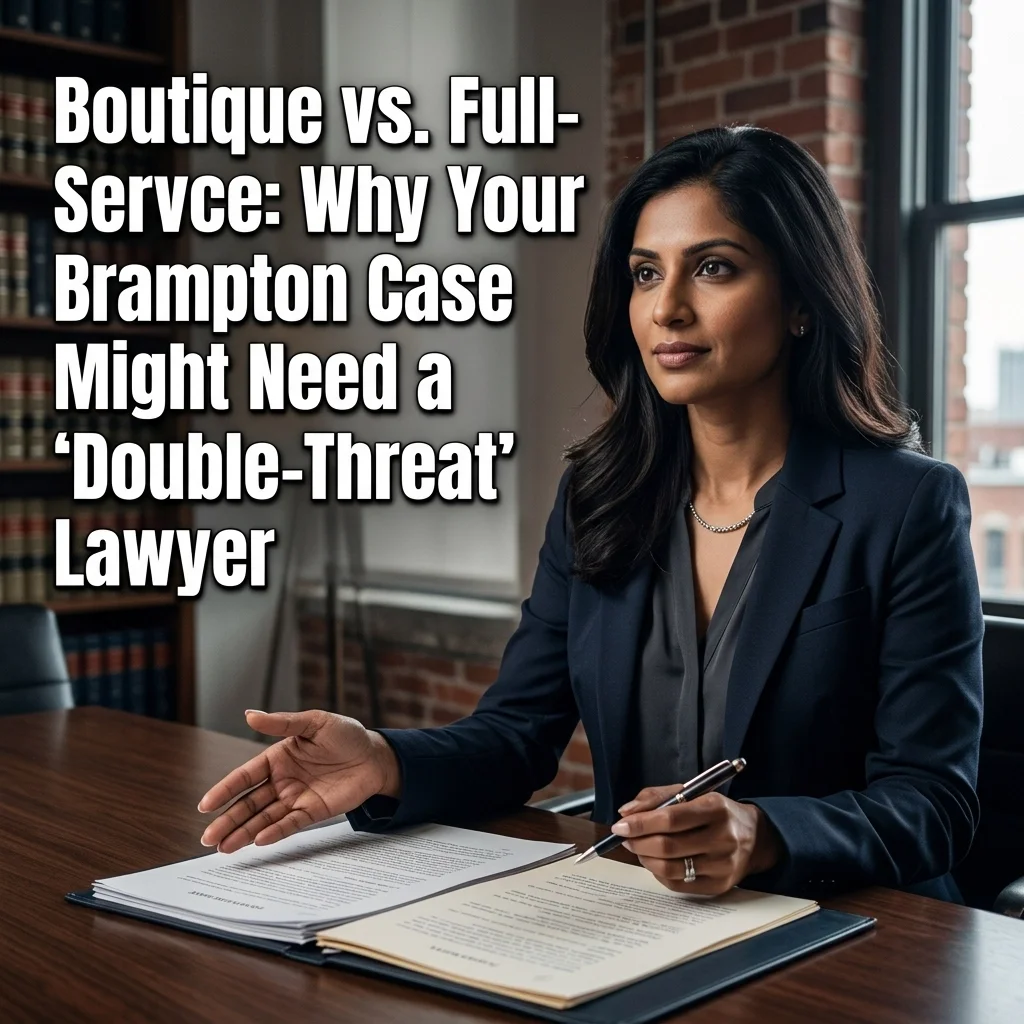 Boutique vs. Full-Service: Why Your Brampton Case Might Need a 'Double-Threat' Lawyer