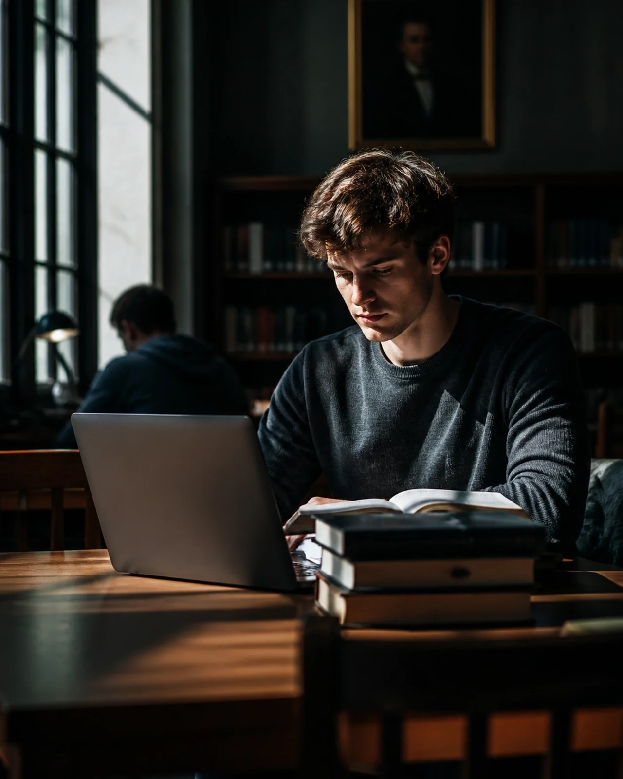 University student studying, symbolizing "child of the marriage" status for ongoing support eligibility in Ontario.