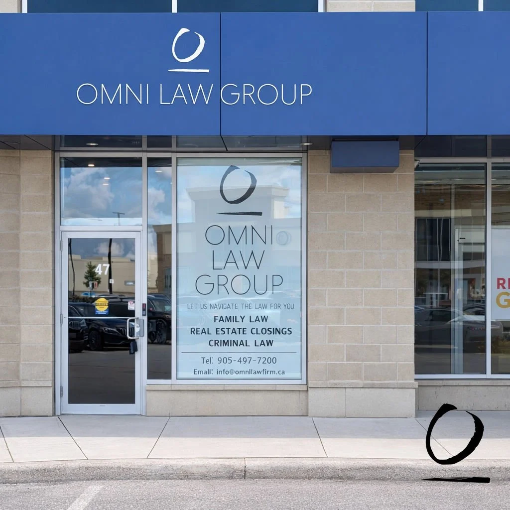 OMNI LAW GROUP law office exterior in Brampton, providing family and criminal law services.