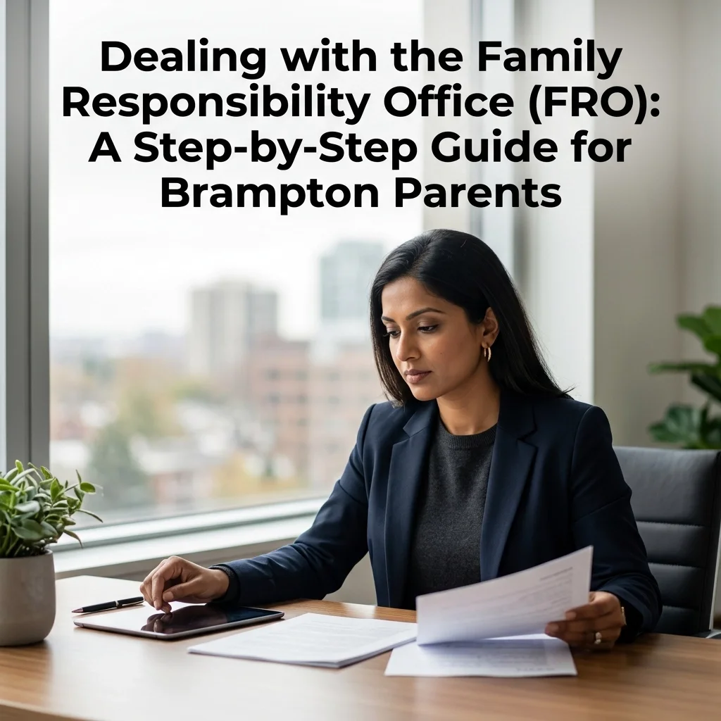 A professional guide to navigating the Family Responsibility Office (FRO) for parents in Brampton, Ontario.
