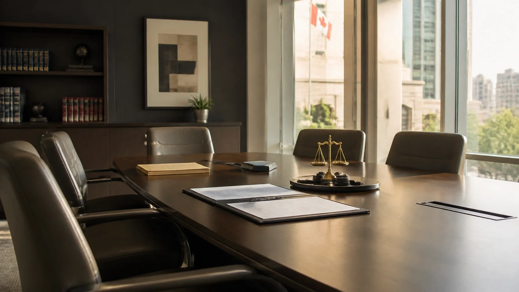 A consultation room at OMNI LAW GROUP, 162 Broadway, Suite 8, Orangeville, Ontario