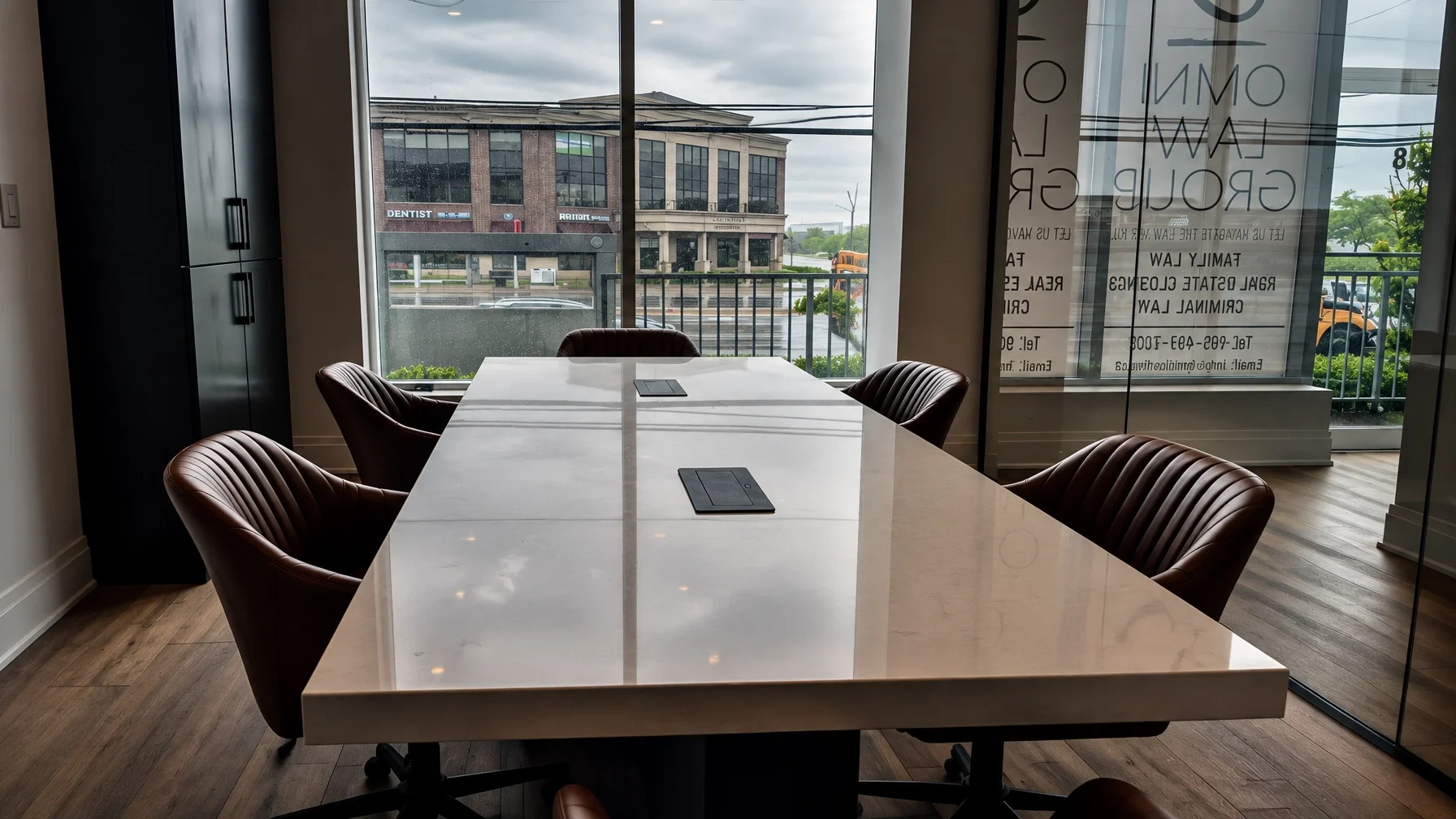 OMNI LAW GROUP meeting room at the Orangeville office