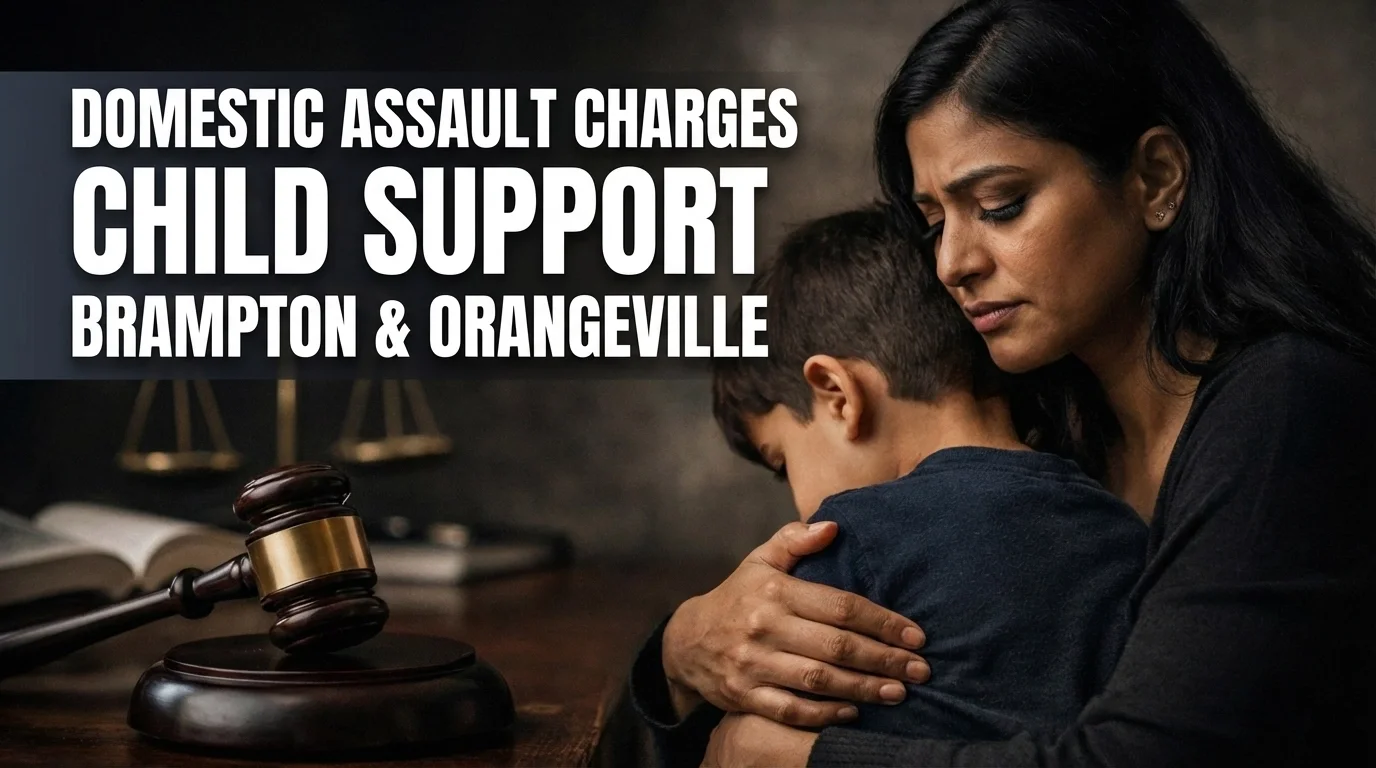 Domestic assault charges and child support impact in Brampton and Orangeville legal guide.