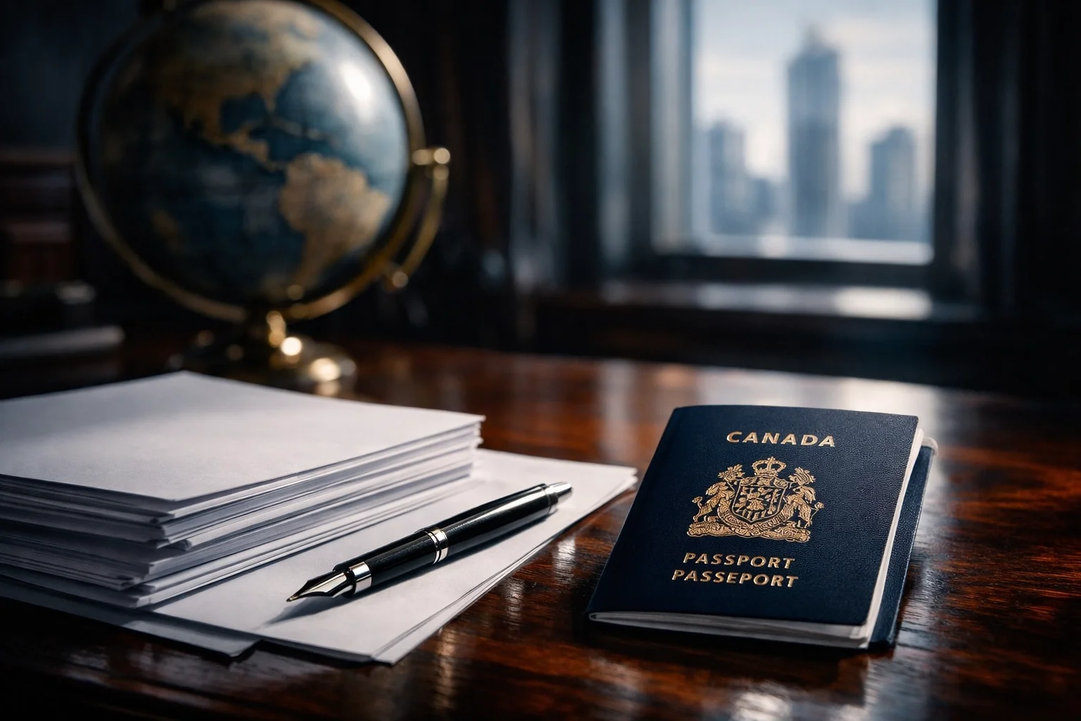 Canadian passport and legal documents for international domestic contract ILA in Brampton and Orangeville.
