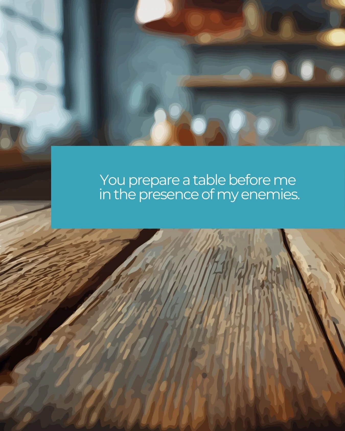 &ldquo;The&nbsp;Lord&nbsp;is my shepherd,&nbsp;I lack nothing.

He makes me lie down in green pastures, he leads me beside quiet waters, he refreshes my soul. 
He guides me&nbsp;along the right paths for his name&rsquo;s sake.

Even though I walk thr