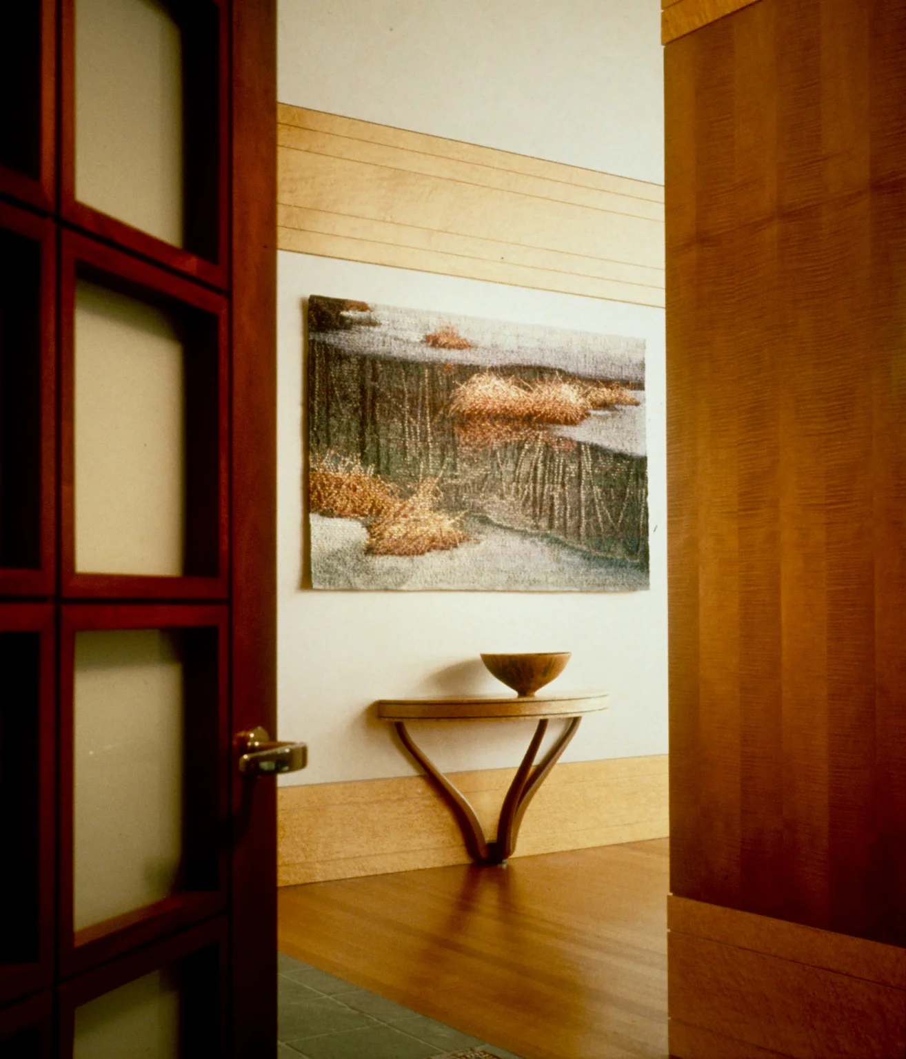 Winter Pond, 1996. Wool, linen, cotton, 48 x 72 in. Private Collection. Photo: Hedrich-Blessing