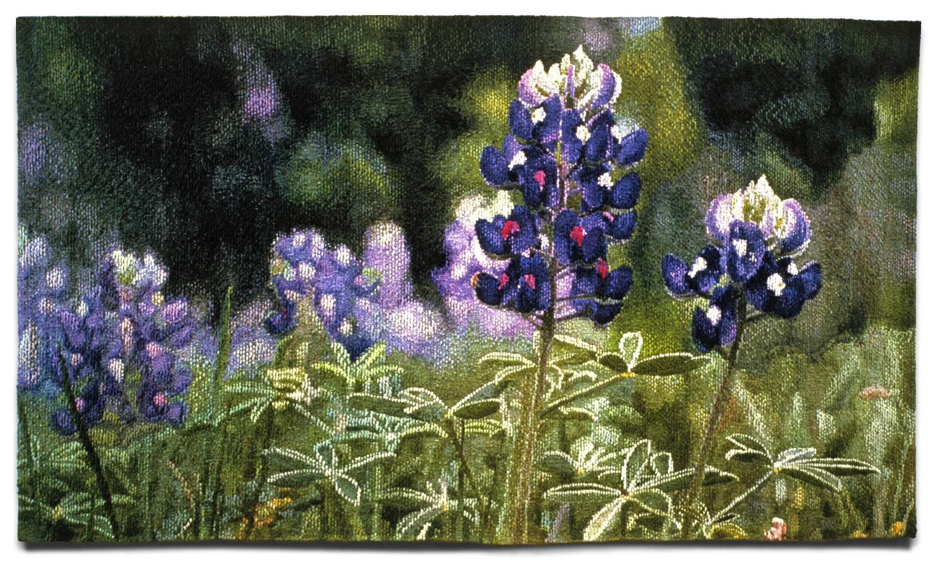 Bluebonnets, 1979. Wool, linen, cotton, 132 x 240 in. Collection of the Cleveland Museum of Art, OH.