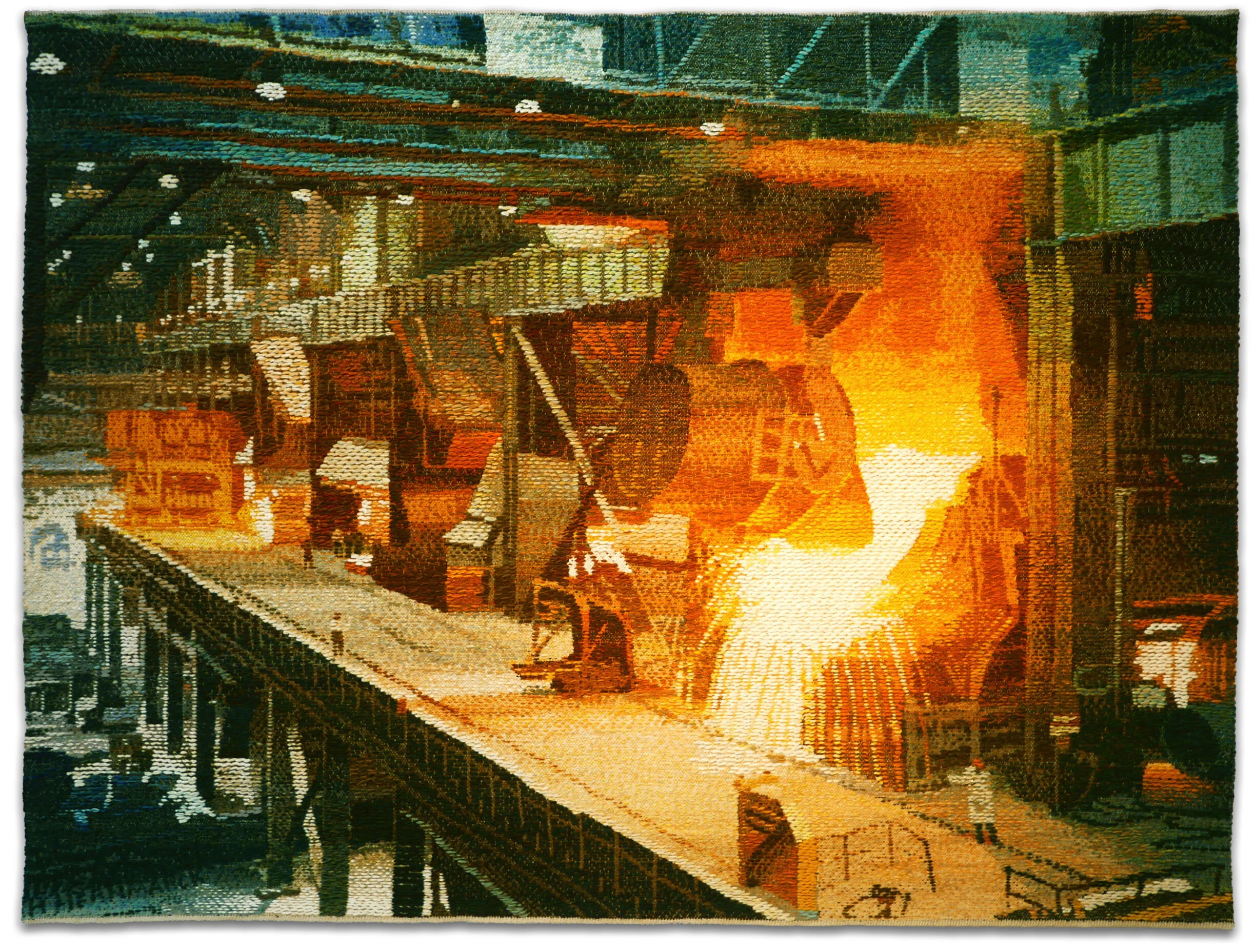 Steel II, 1973. Wool, linen, cotton, 92 x 112 in. Collection of the artist. 