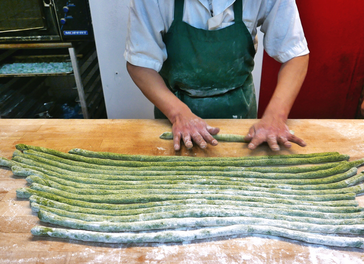 Making Handmade Fresh Kale Gnocchi