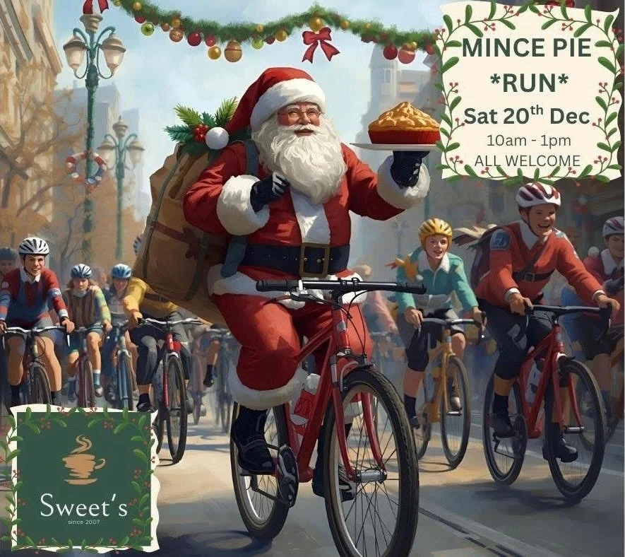 Who&rsquo;s joining us for the annual ride-out to @sweet_stearooms for The Mince Pie Run (other cakes will available). All welcome, Tor and non Tor members, meet at 09.30 at the War Memorial, by the Butter Cross, Somerton.
. 
#rideout #bikes #mincepi