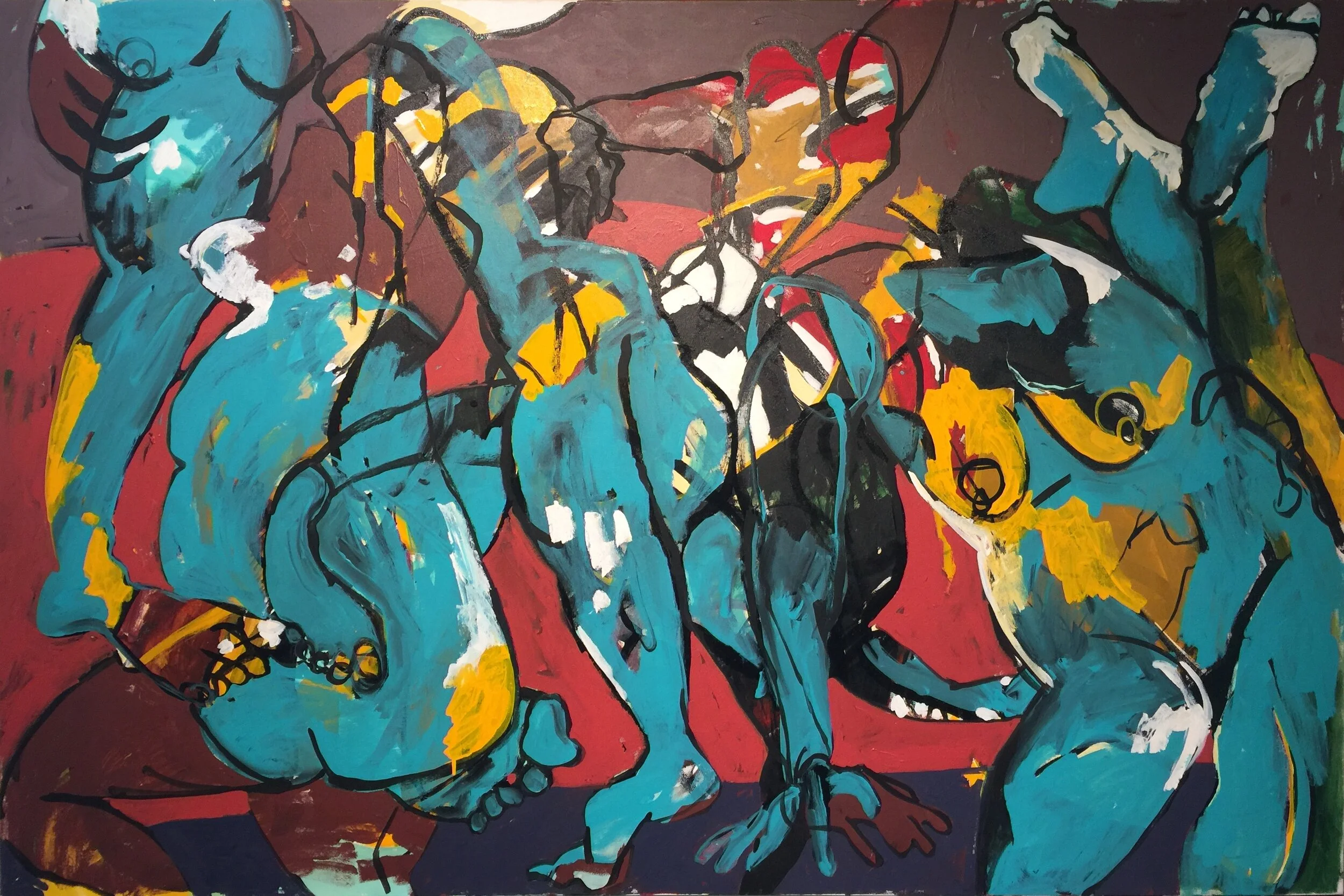 Red Velvet Cabaret ( inspired by Alfred Leslie )