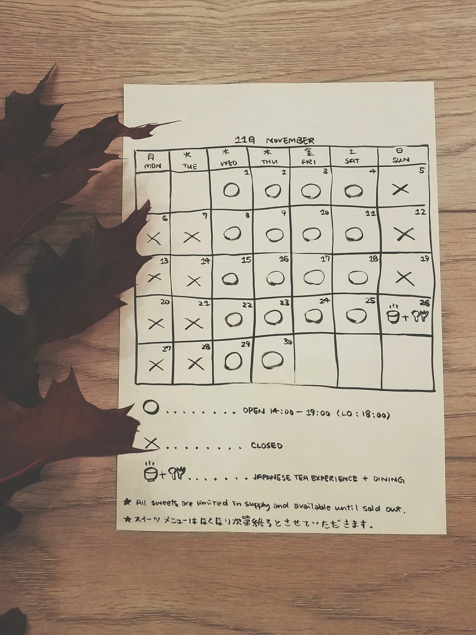 NOVEMBER CALENDAR