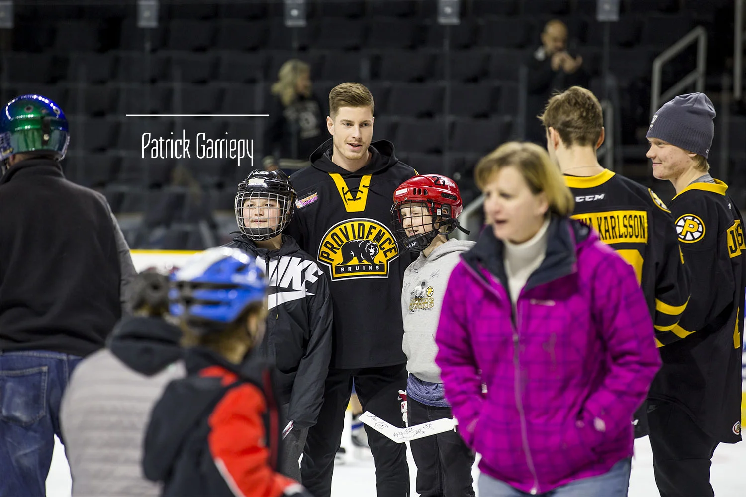 Current Providence/Boston Bruin Peter Cehlarik with some fans