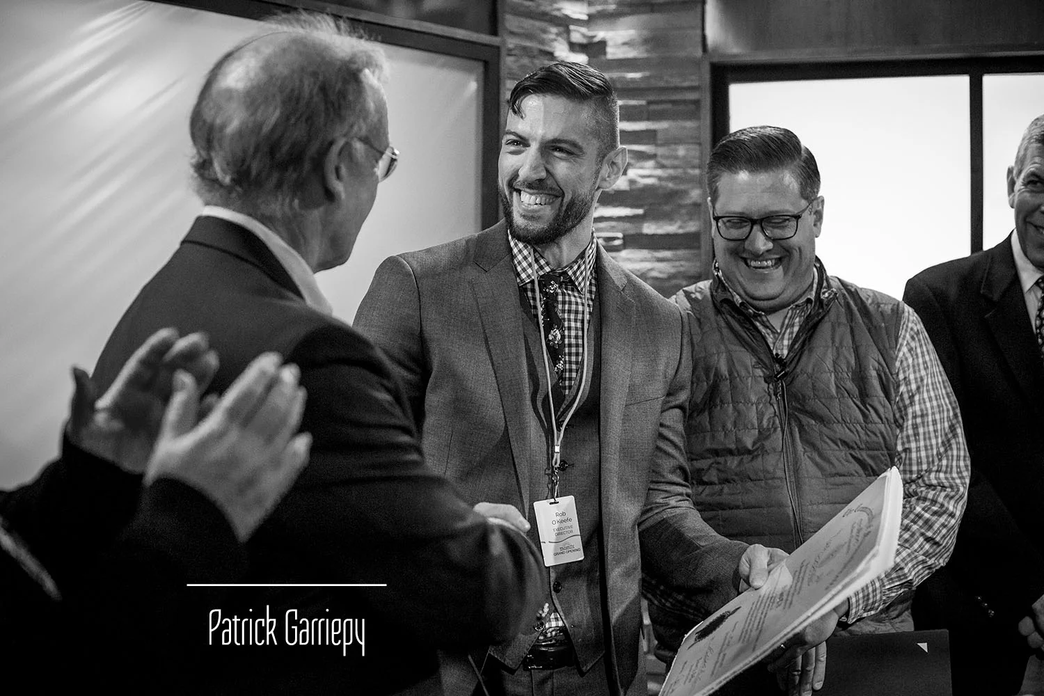 Rob accepting a citation & congratulations from State House Rep. Brian Murray the Board of Milford TV