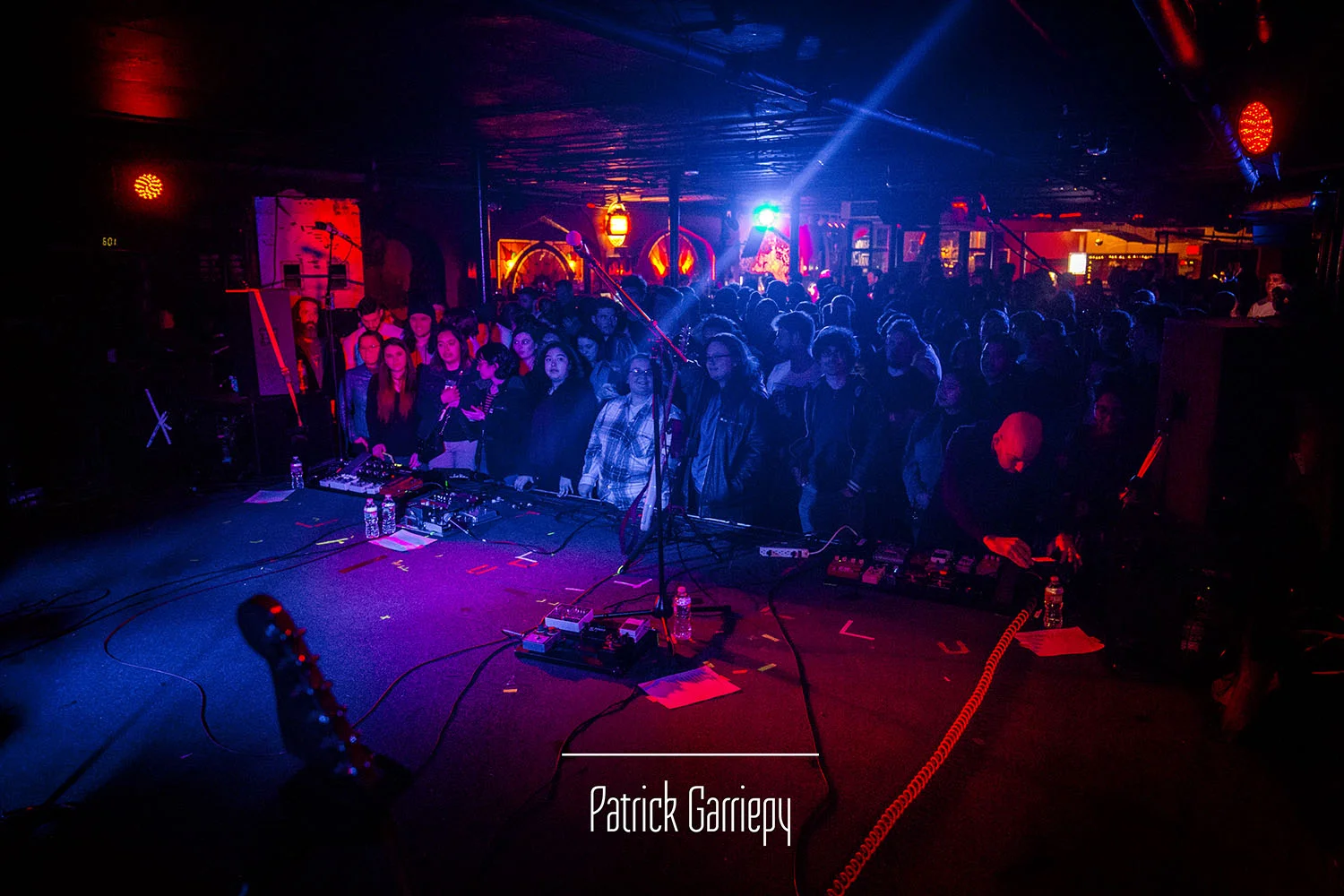 Albert's fans anxiously await the start of his set.