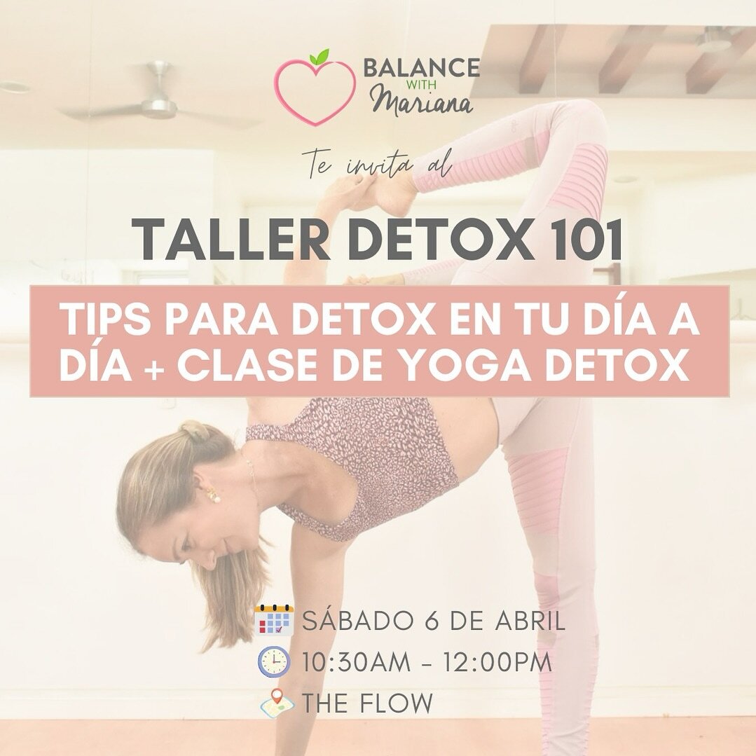 Estoy FELIZ de impartir este taller y compartir con ustedes mis mejores tips para poder &ldquo;detox&rdquo; nuestro cuerpo en el d&iacute;a a d&iacute;a, para mantenernos m&aacute;s saludables, m&aacute;s &ldquo;clean&rdquo;, y lograr nuestras metas 