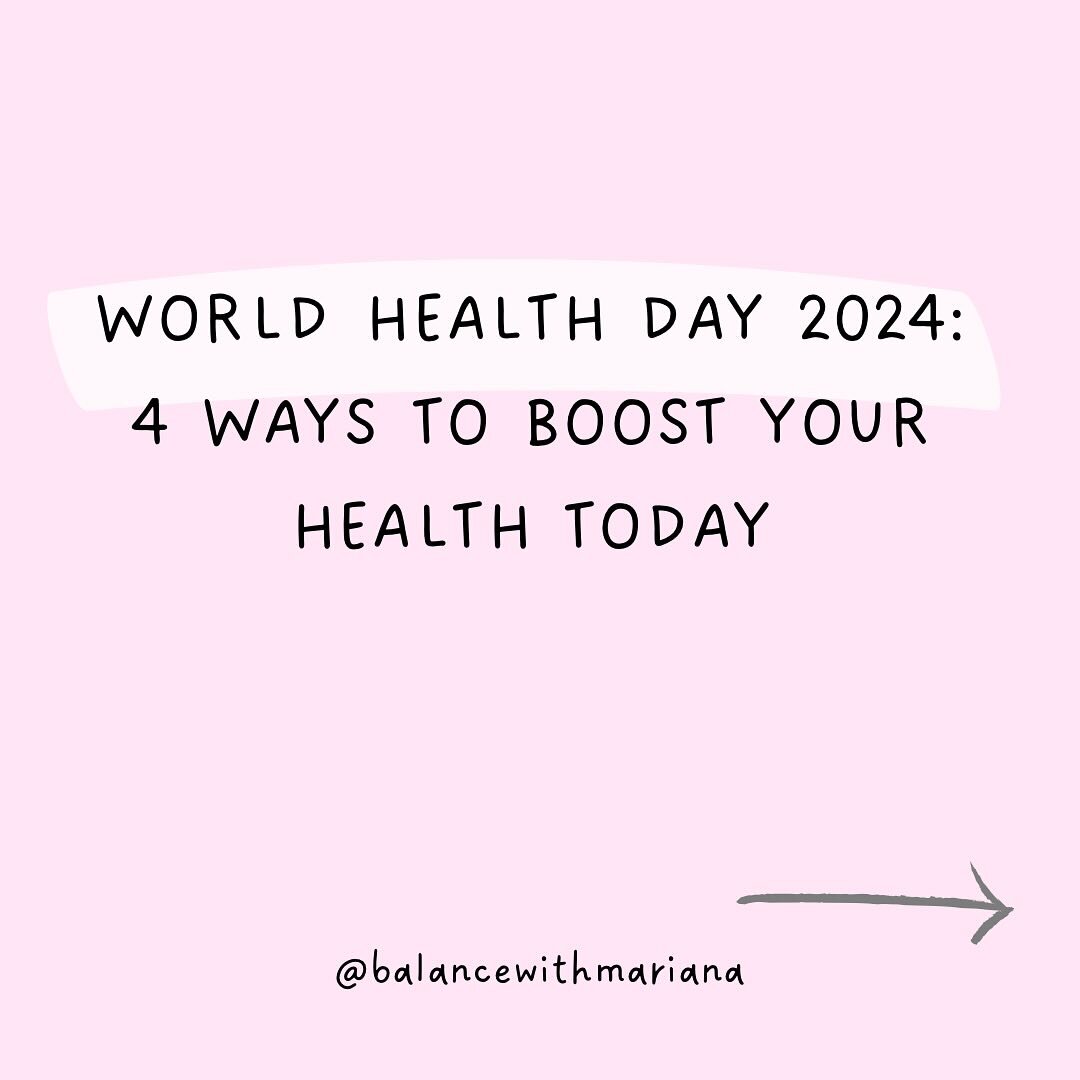&hellip; and here are some of my best tips to celebrate today, World 🌎 HEALTH Day. 

Choose 1 things from each category and get started because it&rsquo;s worth it. Because you&rsquo;re worth it. 

Don&rsquo;t get accustomed to feeling bad, don&rsqu