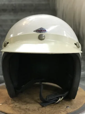 1968 White Motorcycle Helmet American Vintage House 1968 White Motorcycle Helmet American Vintage House