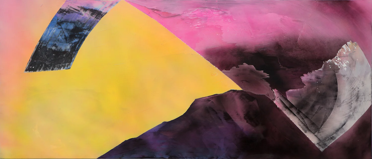 Jeté 41"x 95" / Vinyl paint and shellac on wood panel